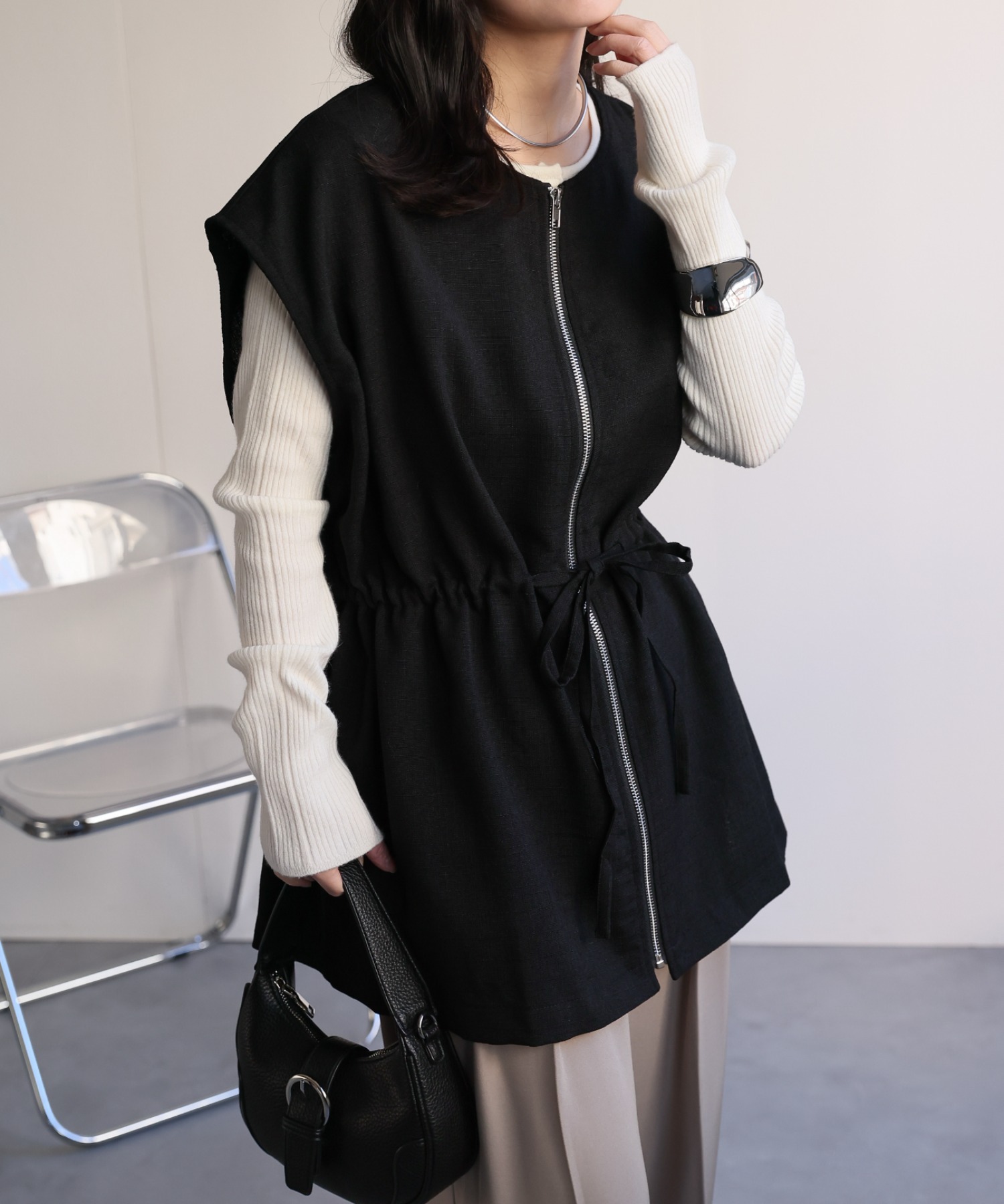 model：156cm 着用サイズ：FREE