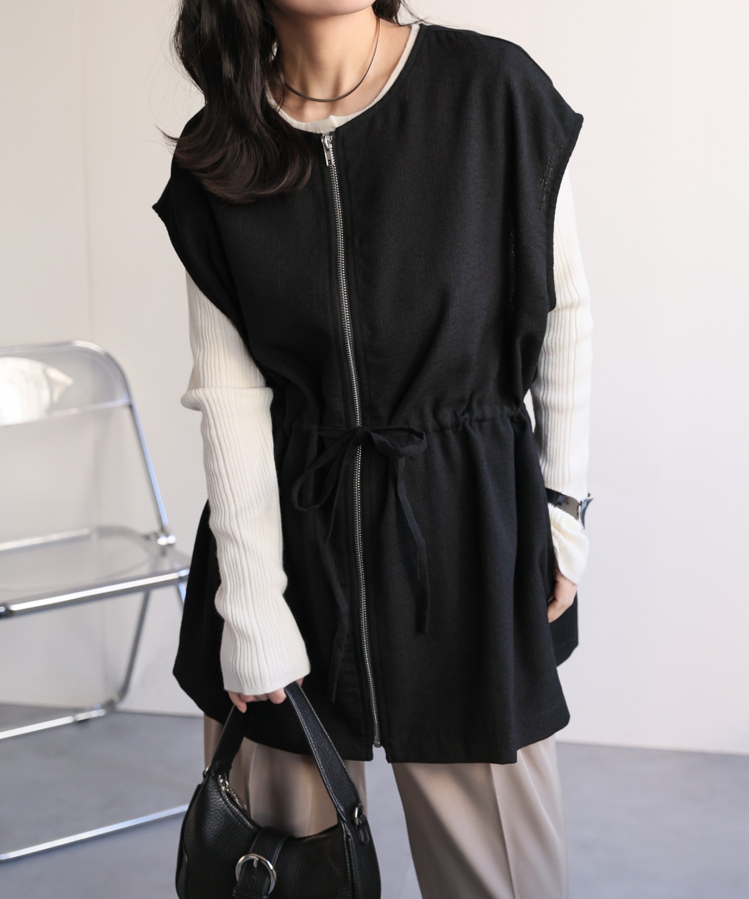 model：156cm 着用サイズ：FREE