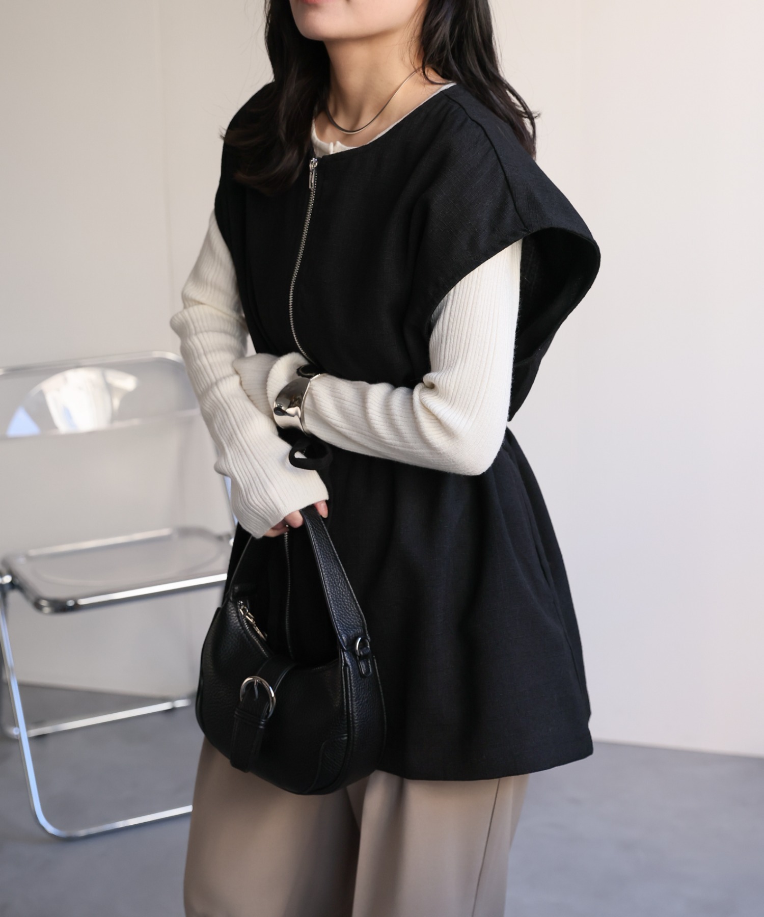 model：156cm 着用サイズ：FREE
