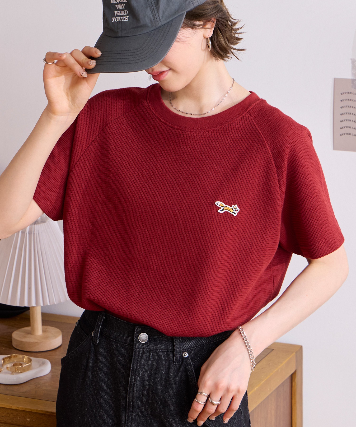 PENNEYS/ペニーズ 別注 THE FOX ワンポイント刺繍 ラグランスリーブ