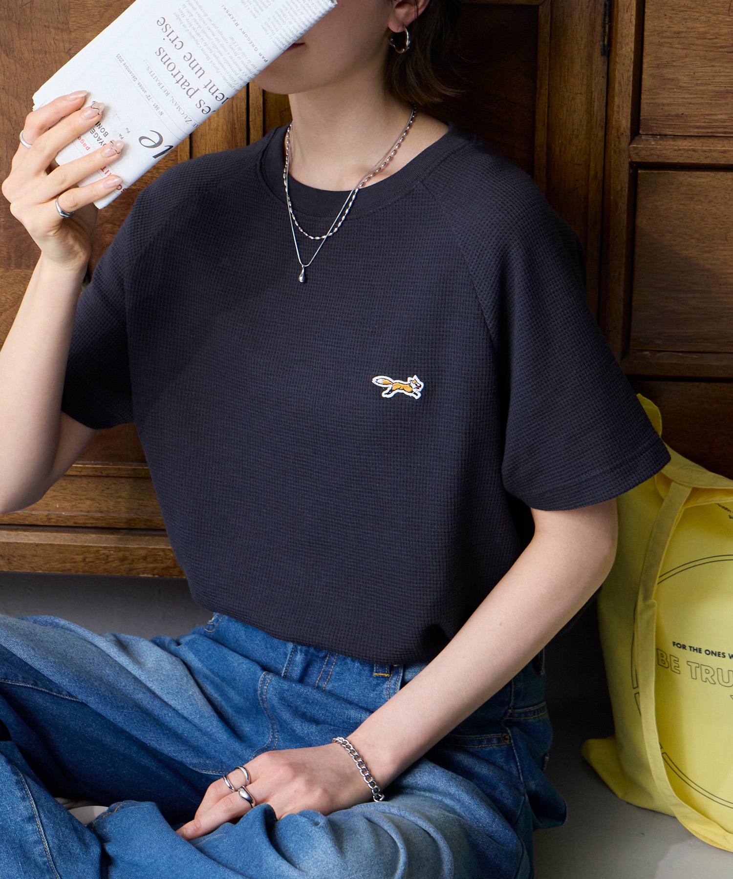 PENNEYS/ペニーズ 別注 THE FOX ワンポイント刺繍 ラグランスリーブ