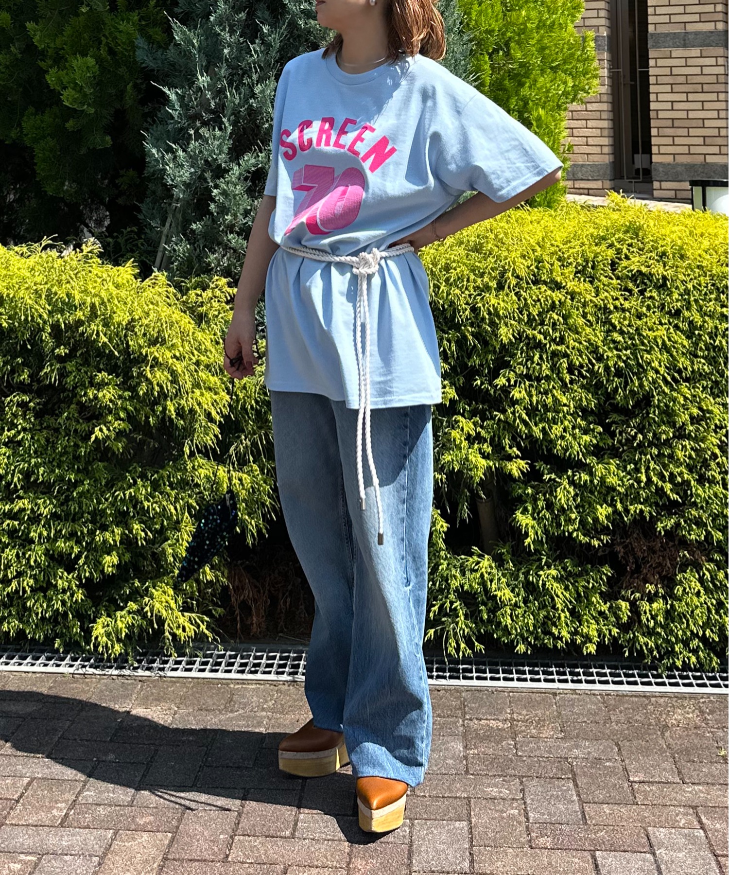 ライトブルー
model:154cm 着用サイズ:Lサイズ