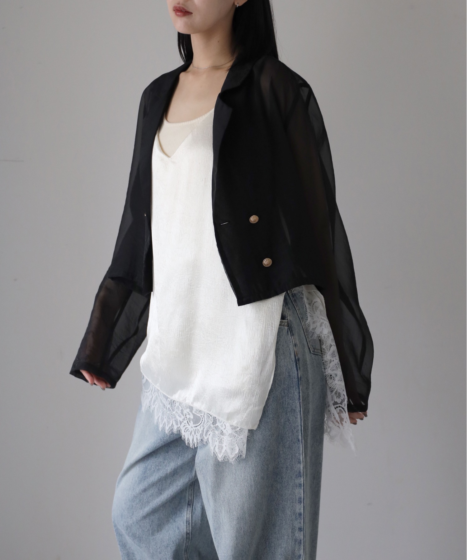 model：164cm. 着用サイズ：FREE