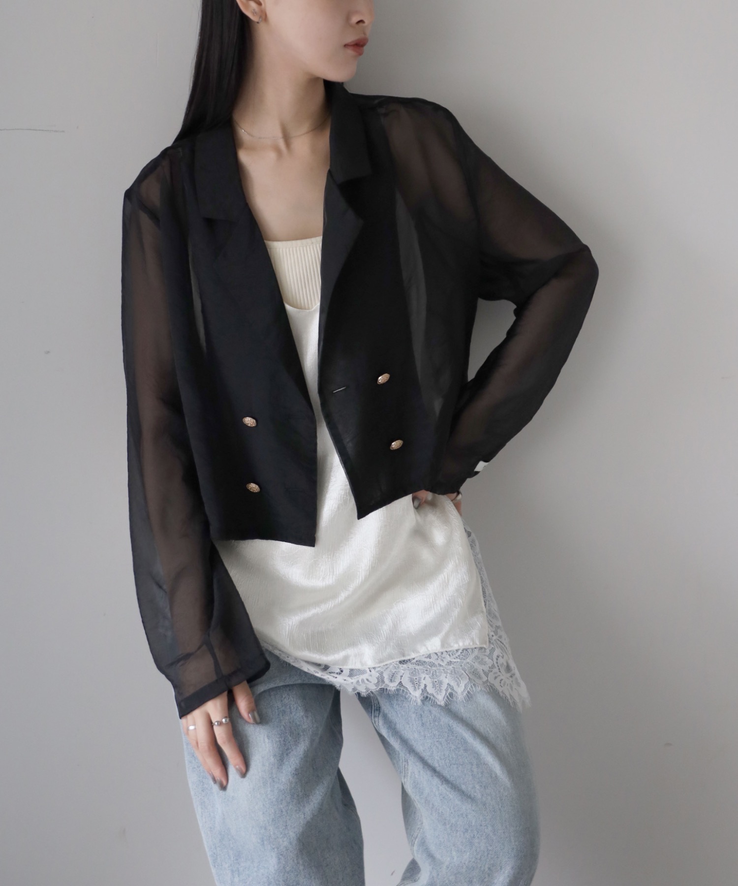 model：164cm. 着用サイズ：FREE