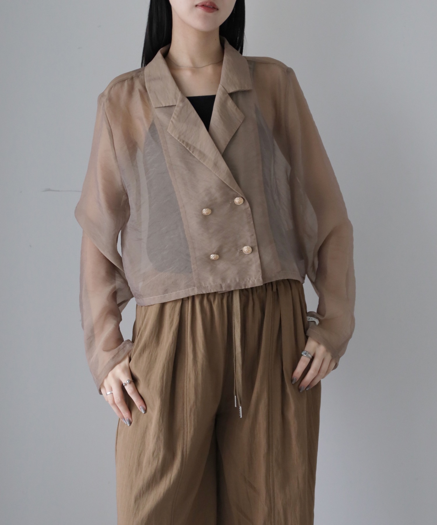 model：164cm. 着用サイズ：FREE