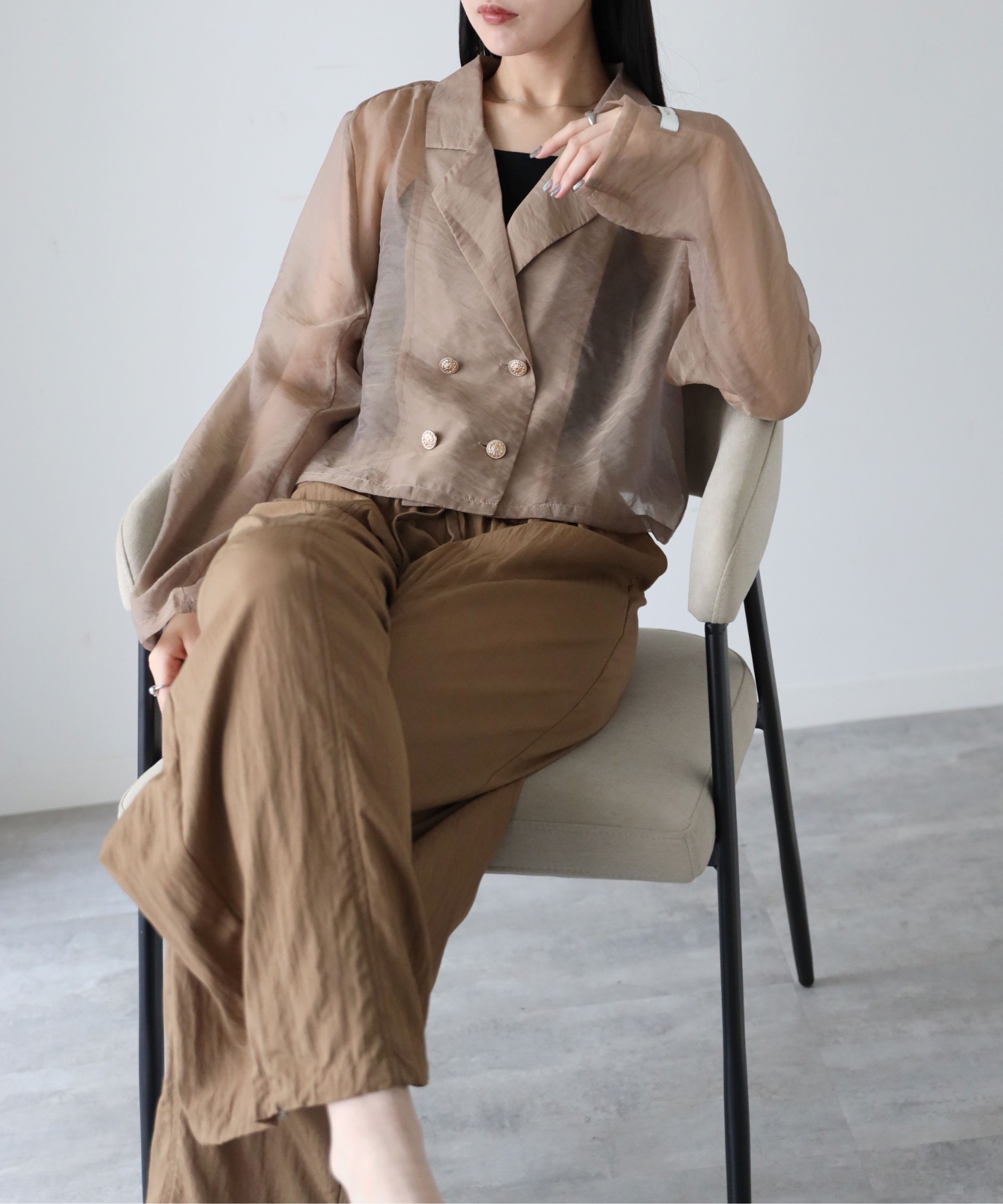 model：164cm. 着用サイズ：FREE