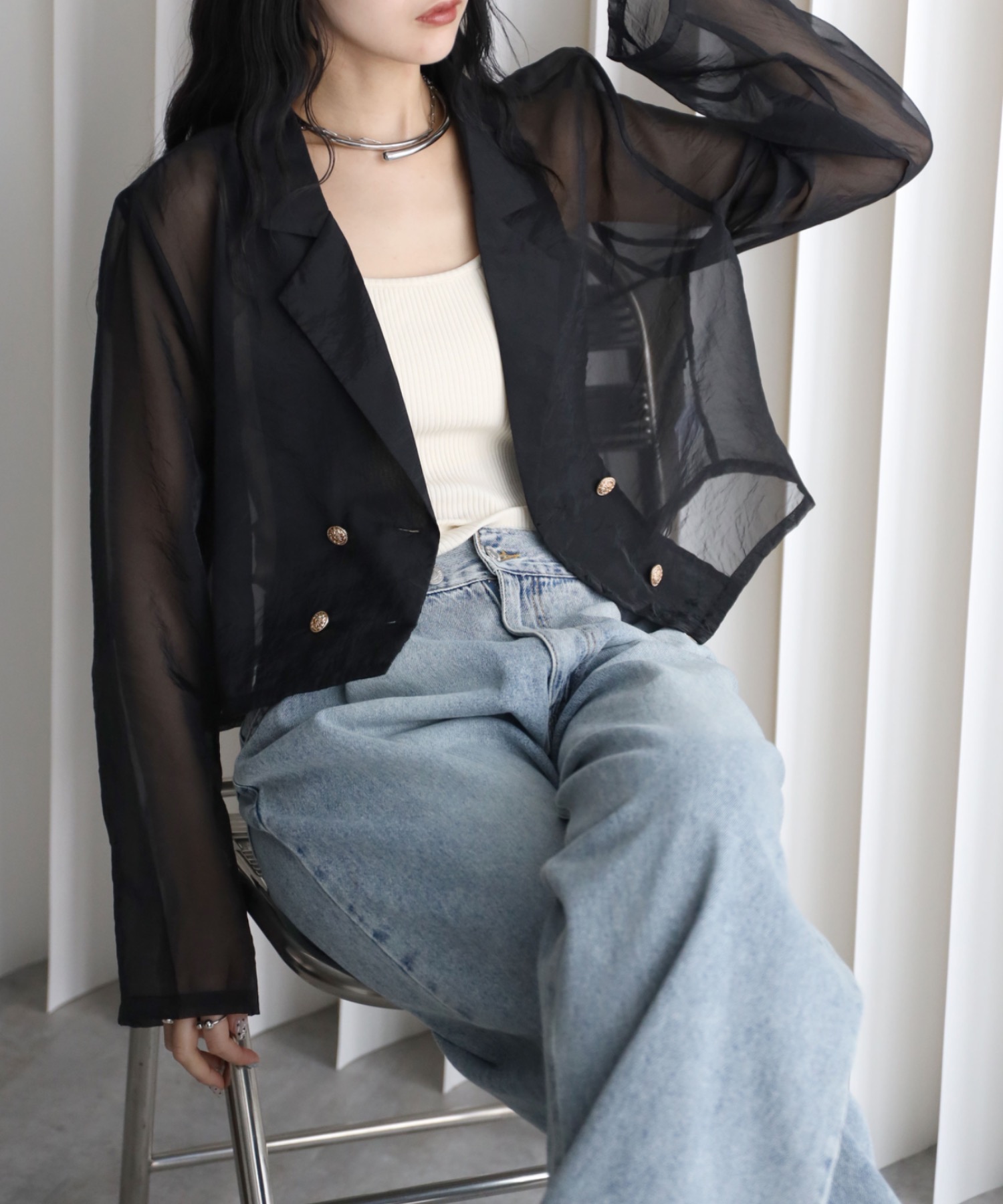 model：164cm. 着用サイズ：FREE