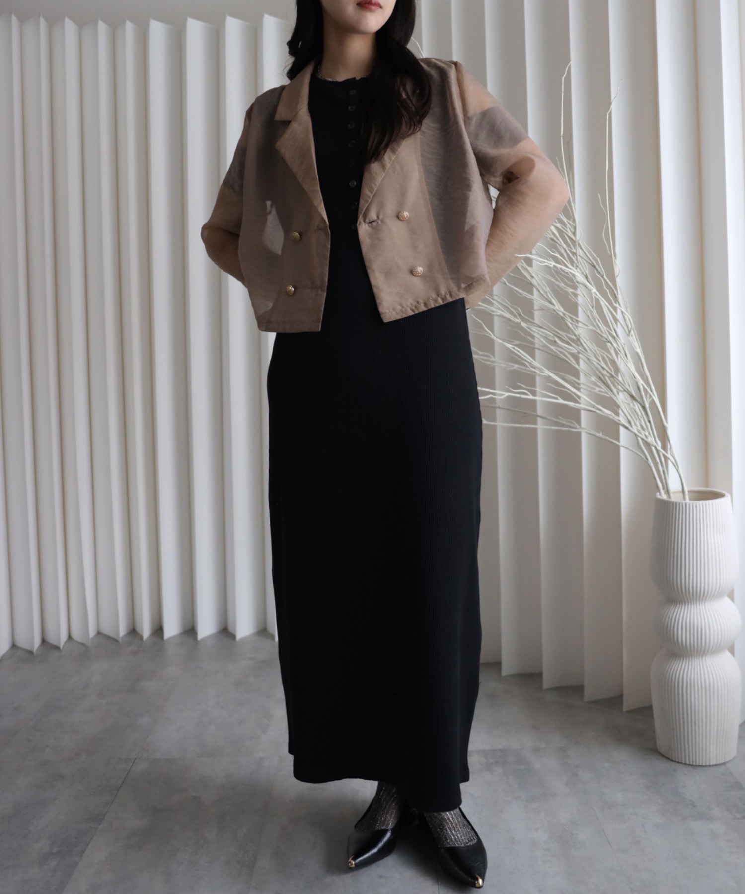 model：164cm. 着用サイズ：FREE