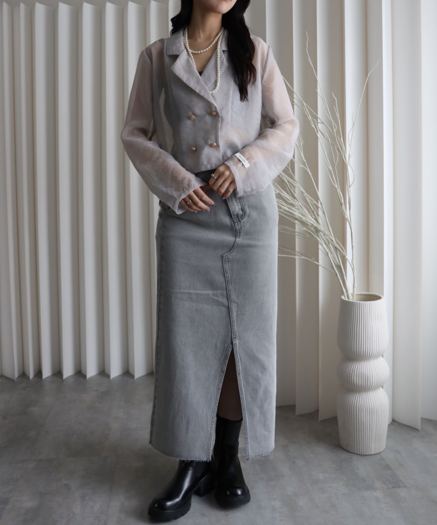 model：164cm. 着用サイズ：FREE