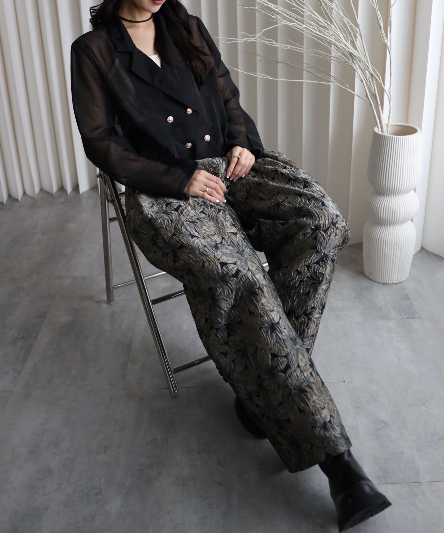 model：164cm. 着用サイズ：FREE