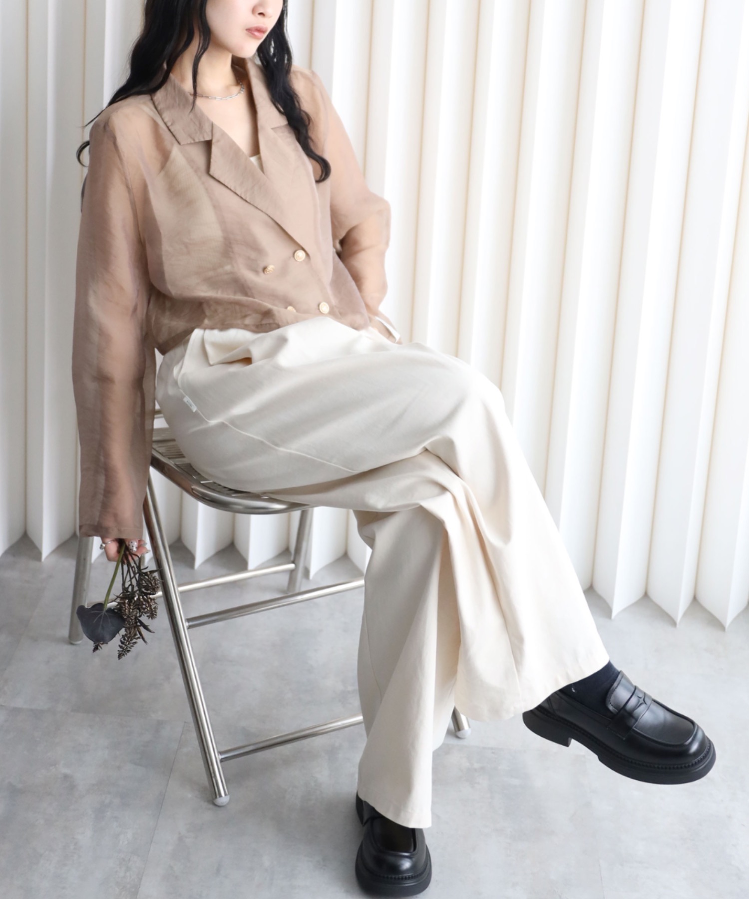 model：164cm. 着用サイズ：FREE