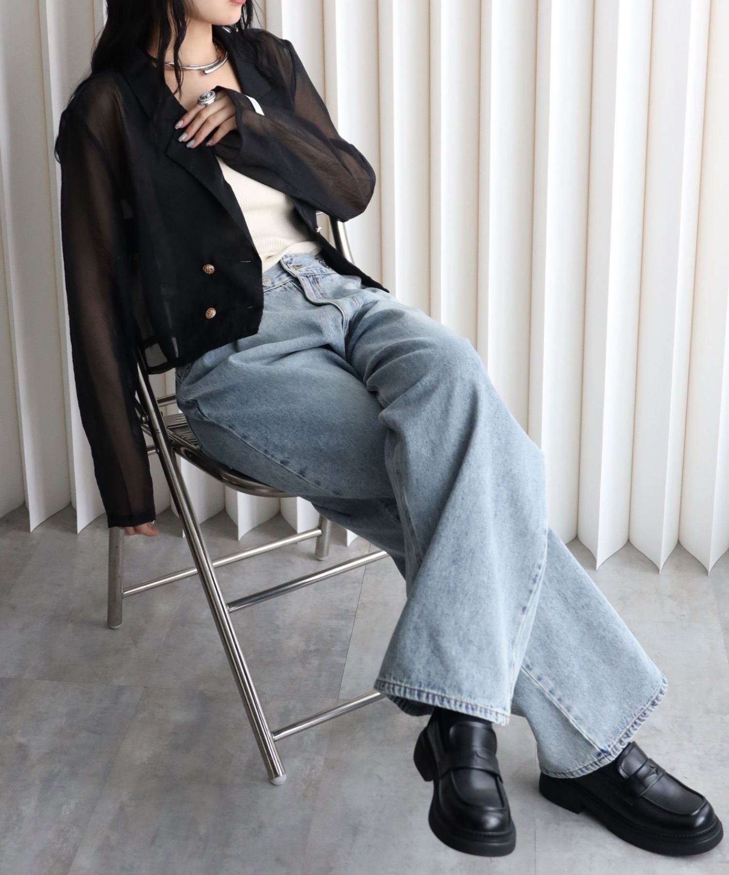 model：164cm. 着用サイズ：FREE