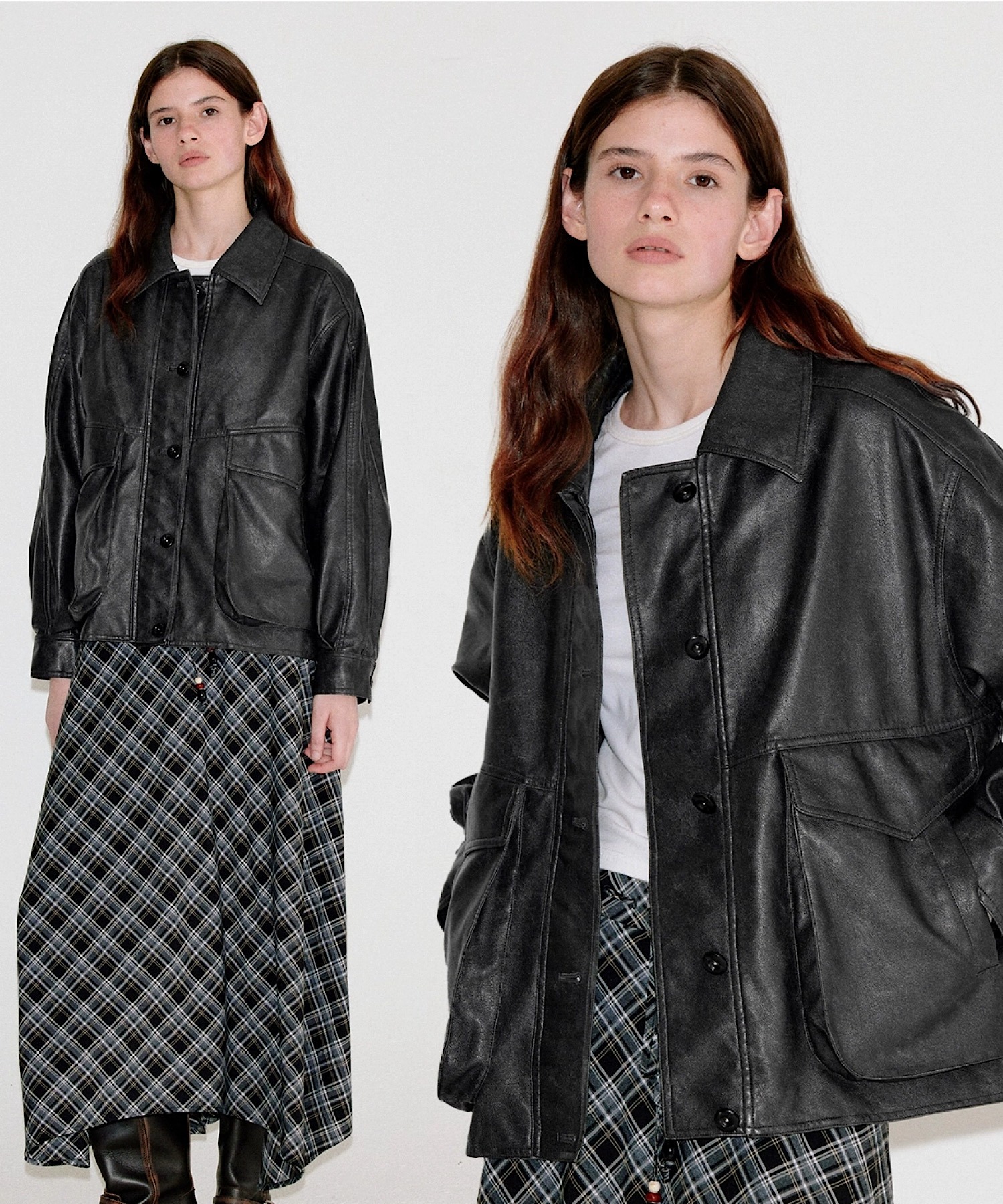 フェイクレザー バルカラーコート 【Fano Studios】 フェイクレザー バルカラーコート FQ22W111【Fano Studios