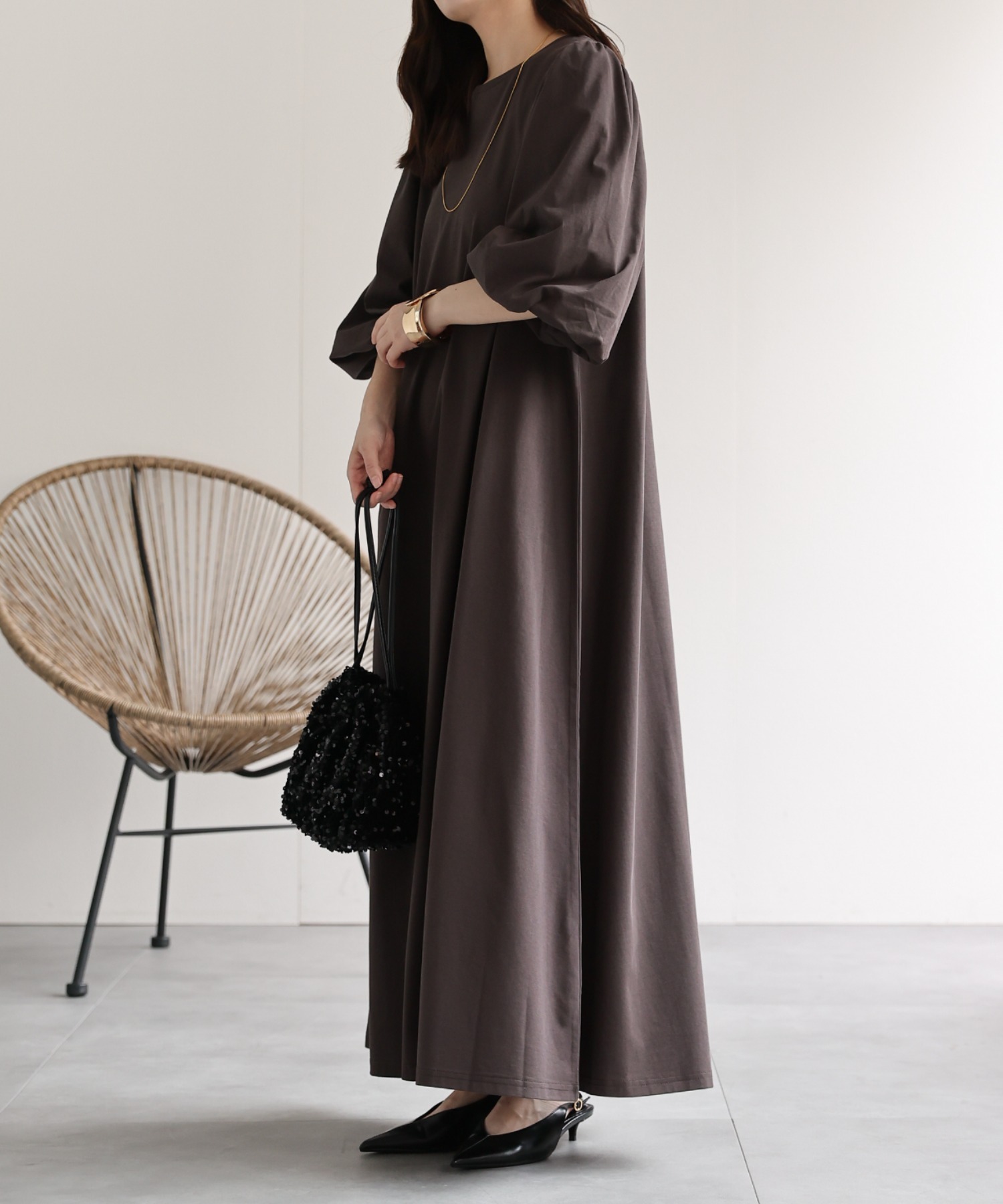 model：156cm　着用サイズ：FREE