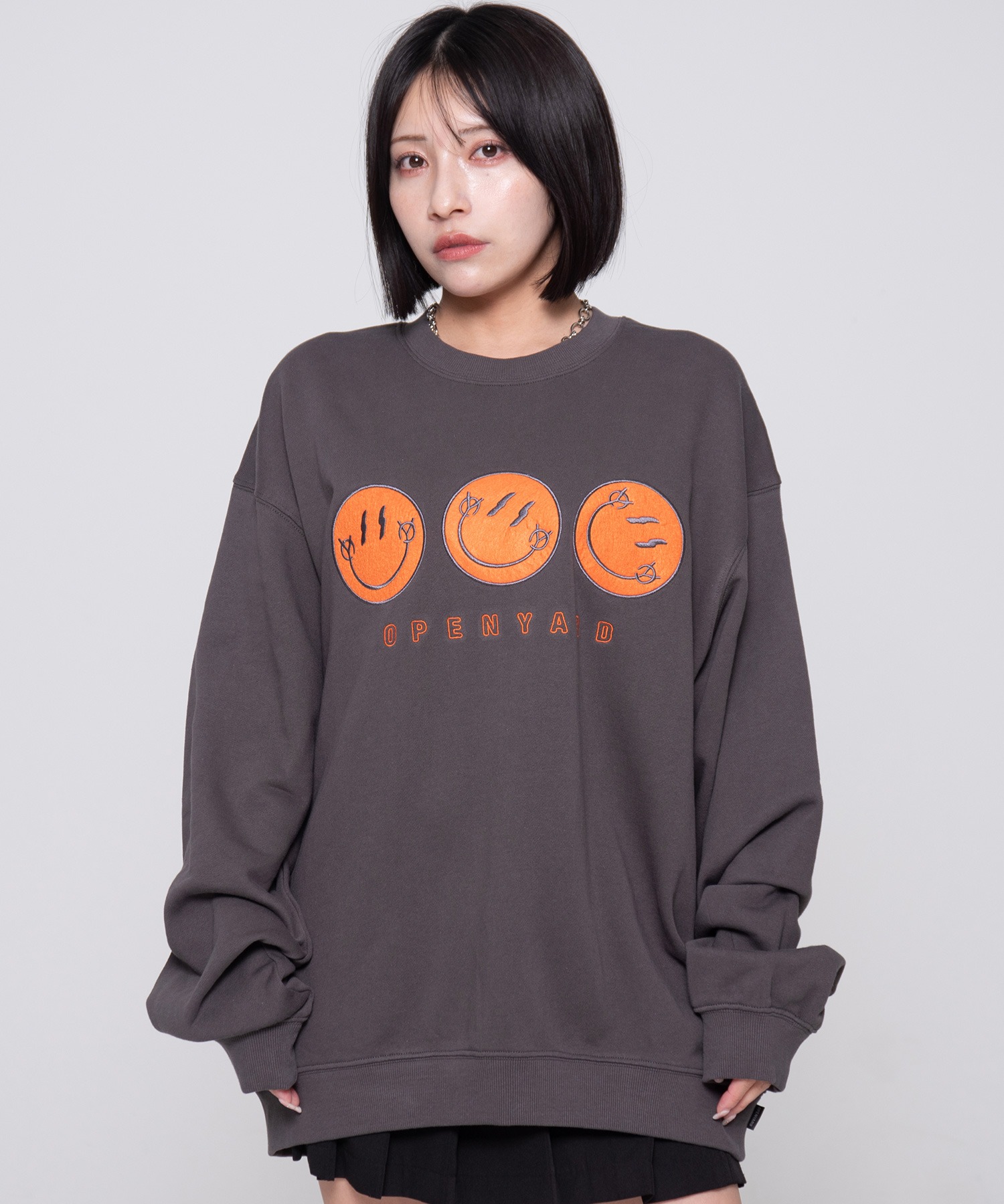 ★OY★ TRIPLE SMILE LOGO MTM - BLACK★正規品/韓国直送料込 OY/オーワイ』 TRIPLE SMILE LOGO MTM/トリプル スマイルロゴ