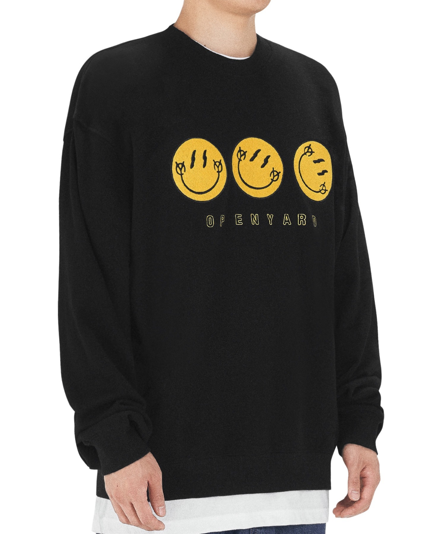 ★OY★ TRIPLE SMILE LOGO MTM - BLACK★正規品/韓国直送料込 OY/オーワイ』 TRIPLE SMILE LOGO MTM/トリプル スマイルロゴ