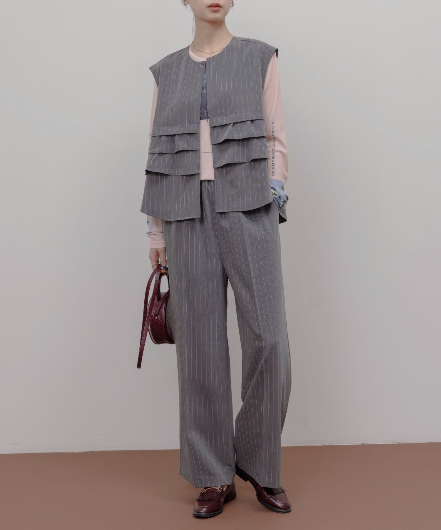 ティアードミニフリル ジレ&パンツ セットアップ Eimee Law│Eimee Law