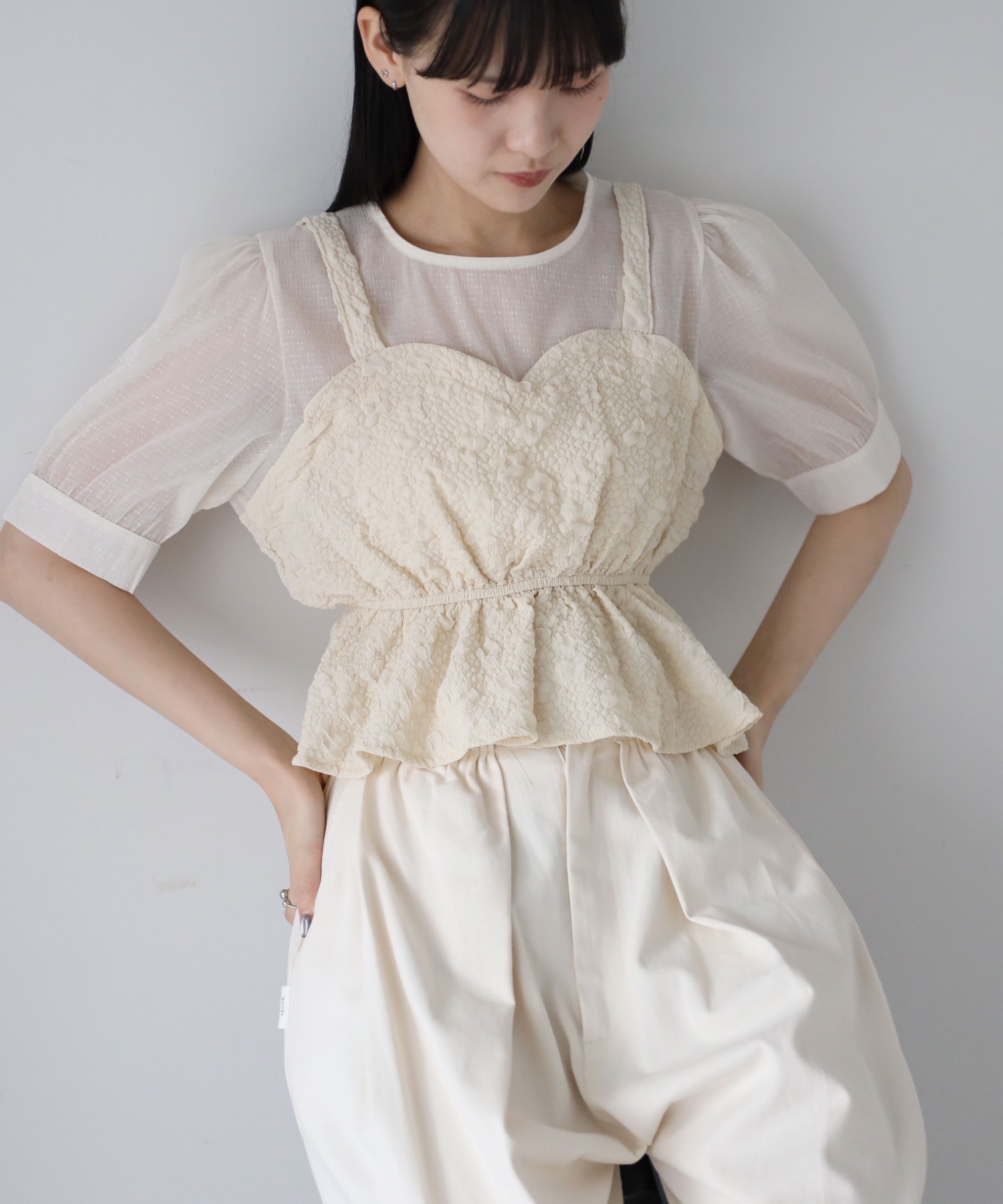 model：164cm. 着用サイズ：FREE