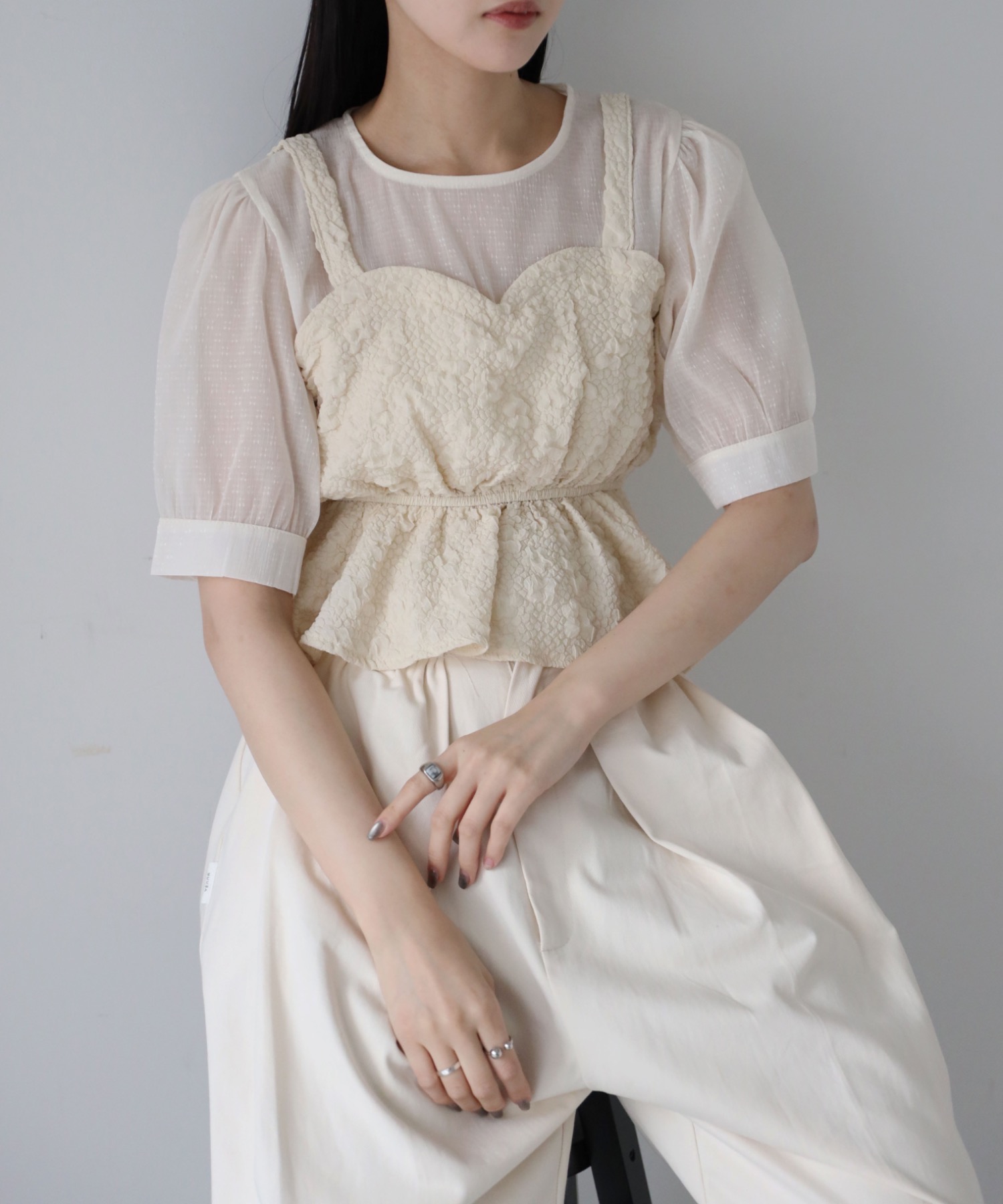 model：164cm. 着用サイズ：FREE