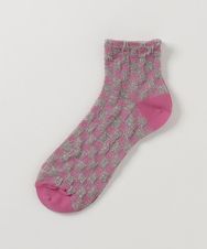 FLAG CHECK GLITTER ソックス