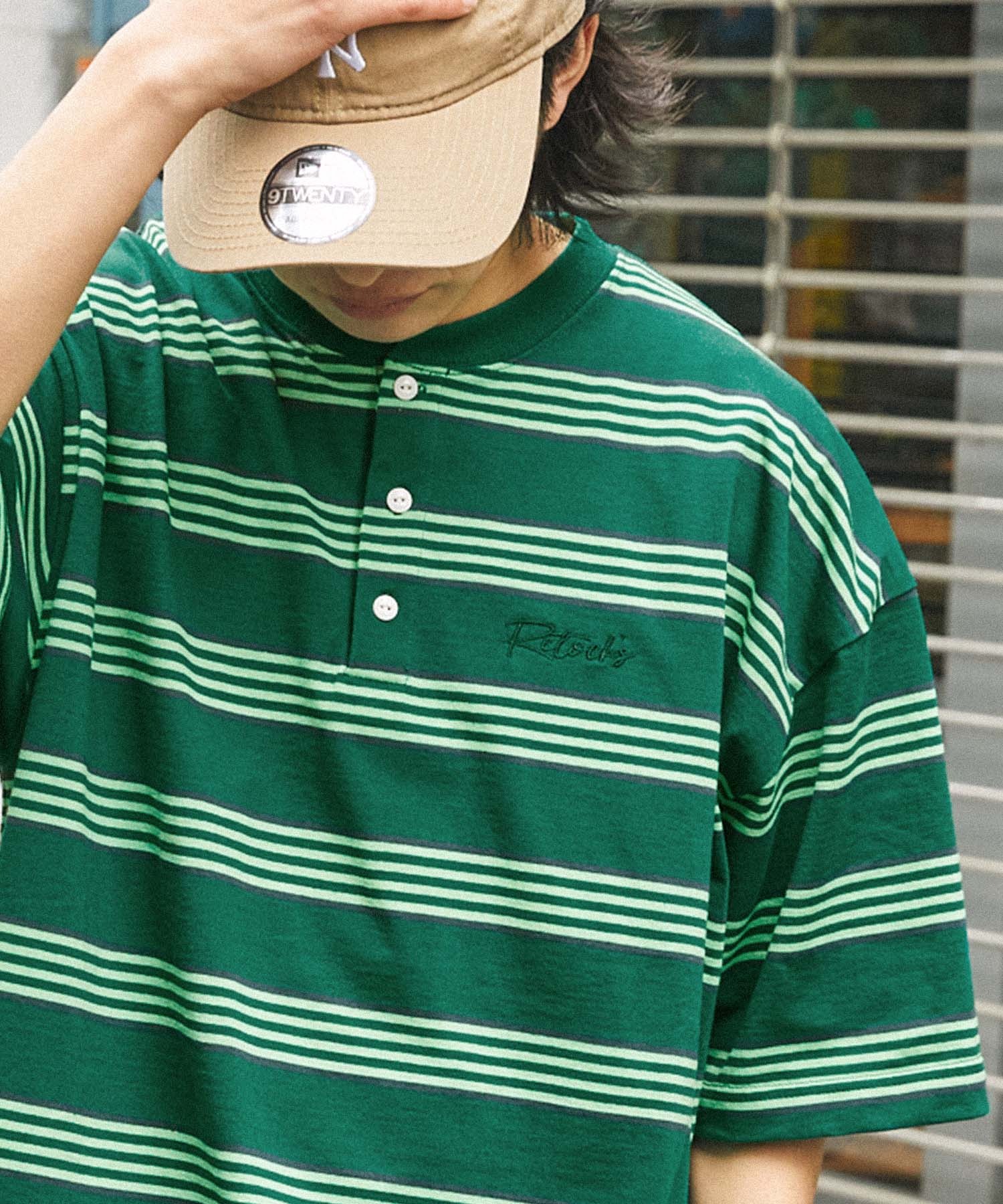 激レア‼︎】SUPREME☆XL ボーダー ヘンリーネックTシャツ B308 - agedor.ma