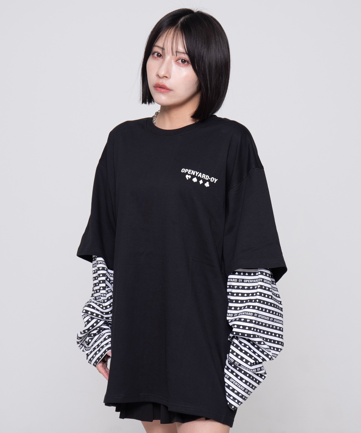 OY/オーワイ』 TRUMP STRIPE LAYERED LONG SLEEVE/トランプ