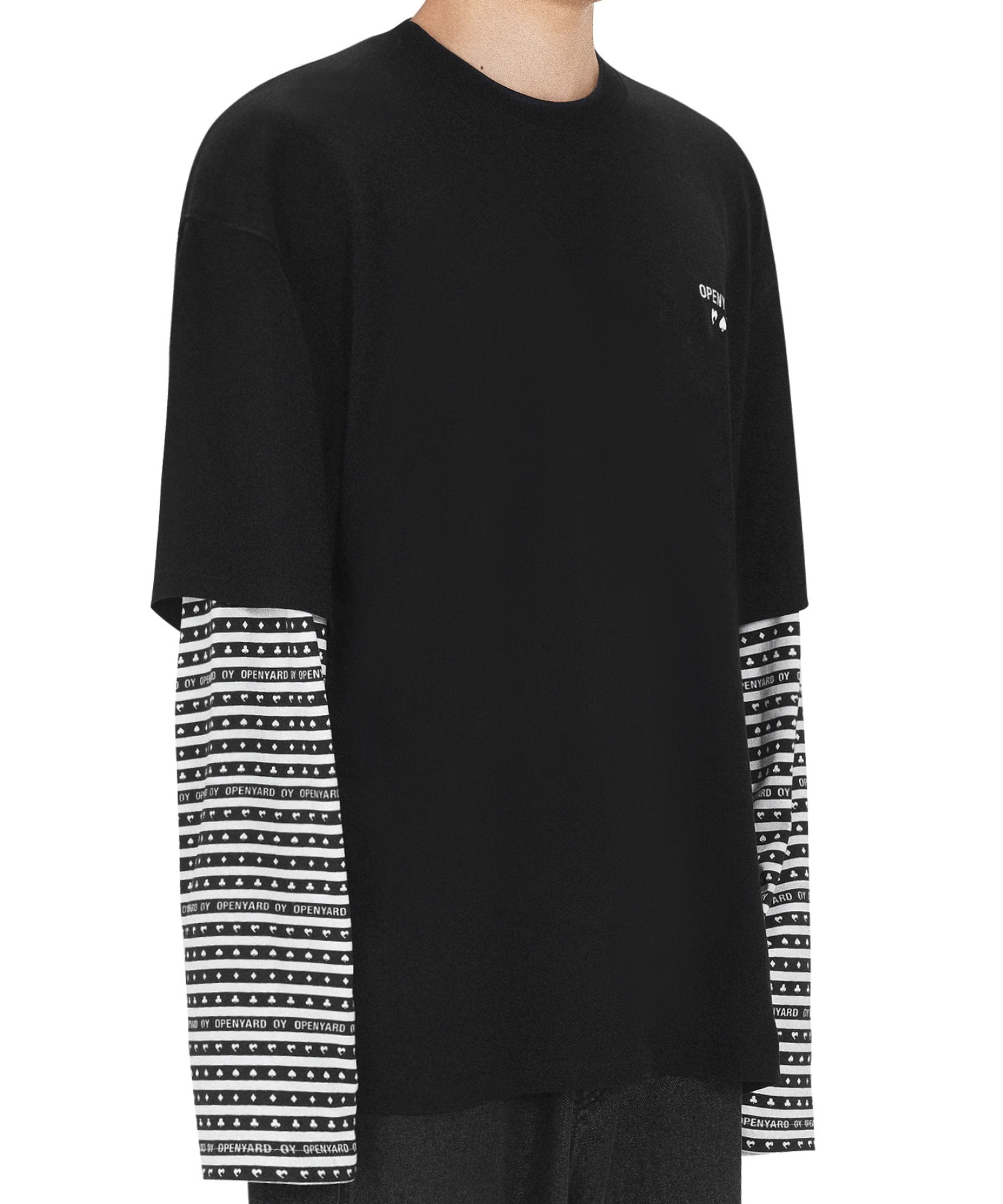 OY/オーワイ』 TRUMP STRIPE LAYERED LONG SLEEVE/トランプ