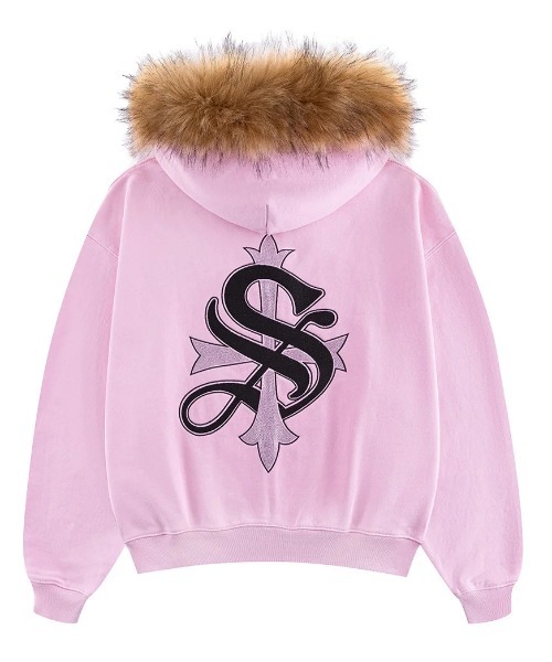 A'GEM/9 × .kom 『SUPPLIER/サプライヤー』 Faux Fur Cross Zip Hoodie