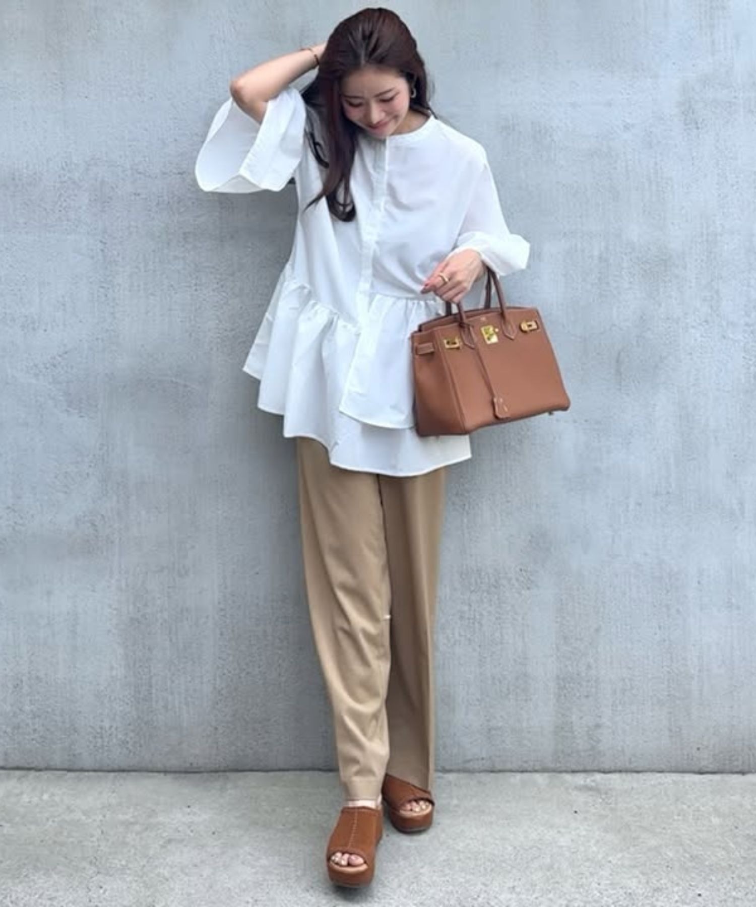 model：H166 着用サイズ：FREE