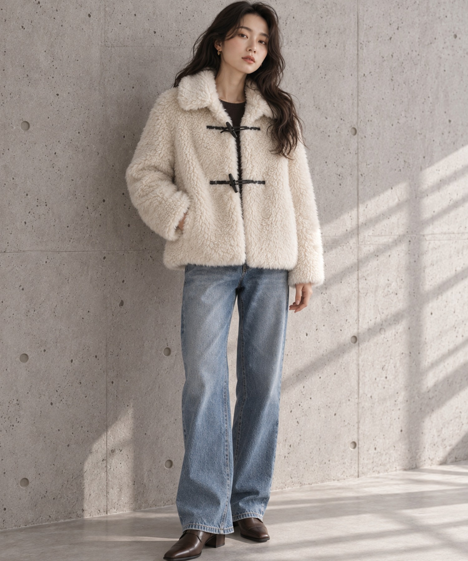 model：158cm 着用サイズ：F