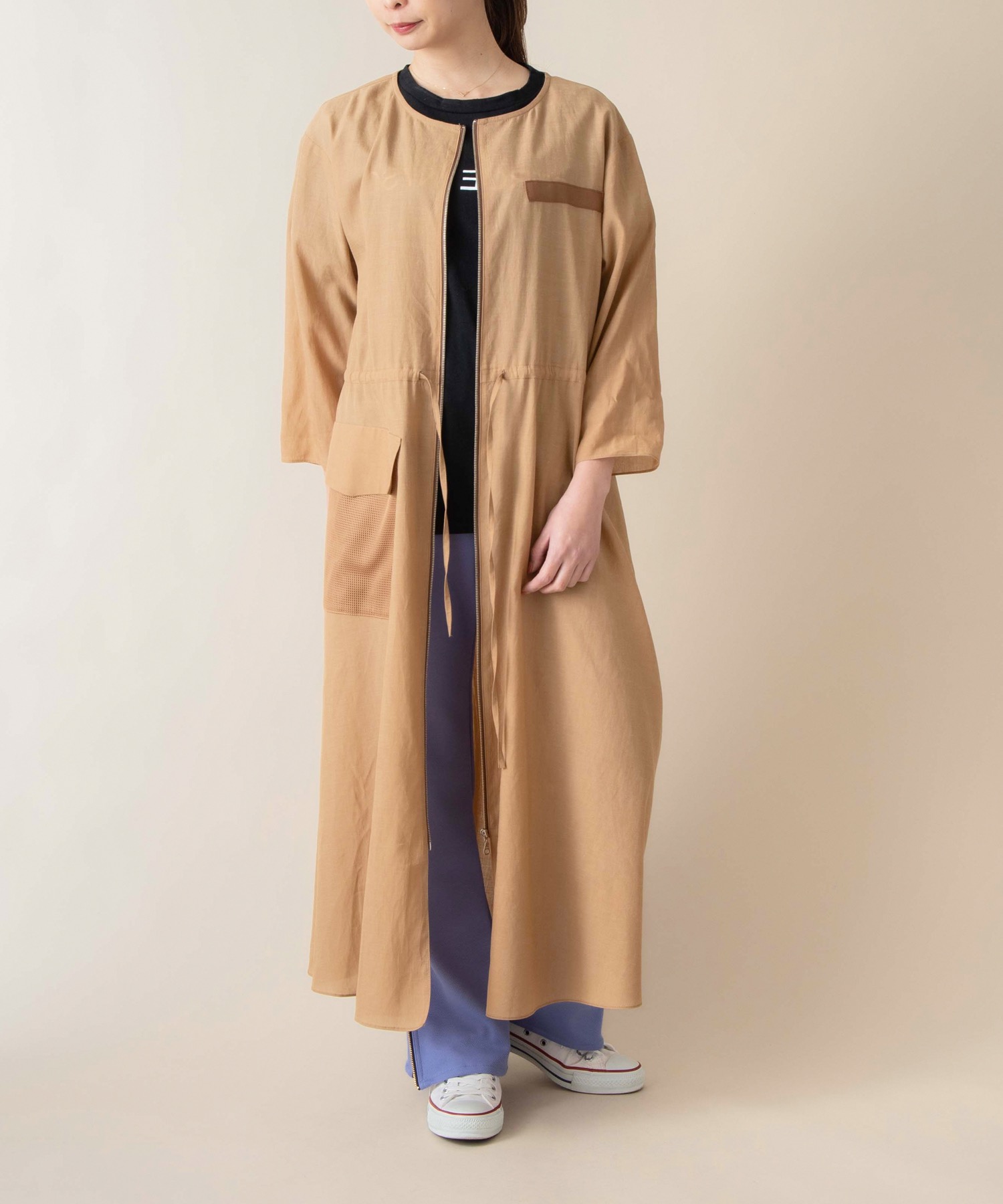 La Sric ショップ アシメポケットzipワンピース