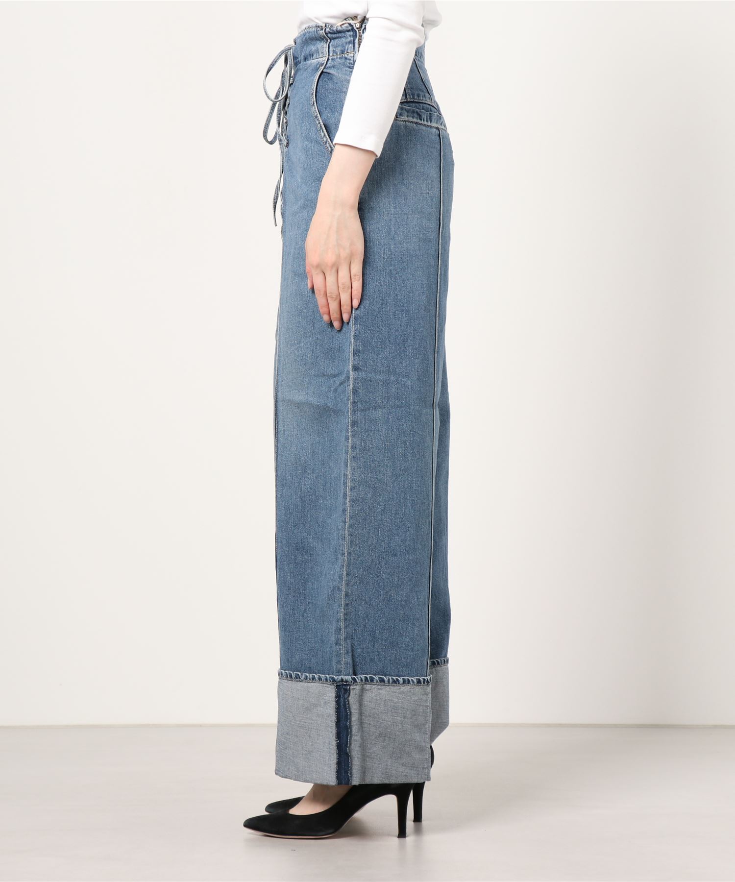 ワイドデニムパンツ