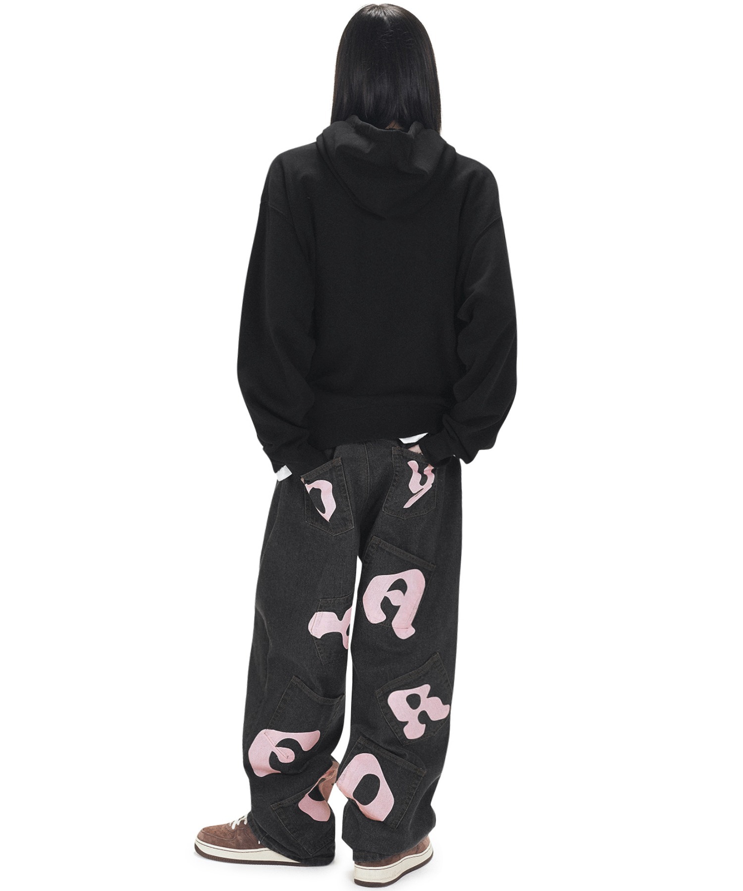 ★OY★B.S LOGO SWEAT PANTS-BLACK★正規品/韓国直送料込/人気 OY/オーワイ』 LOGO EIGHT POCKET DENIM PANTS/エイトポケット