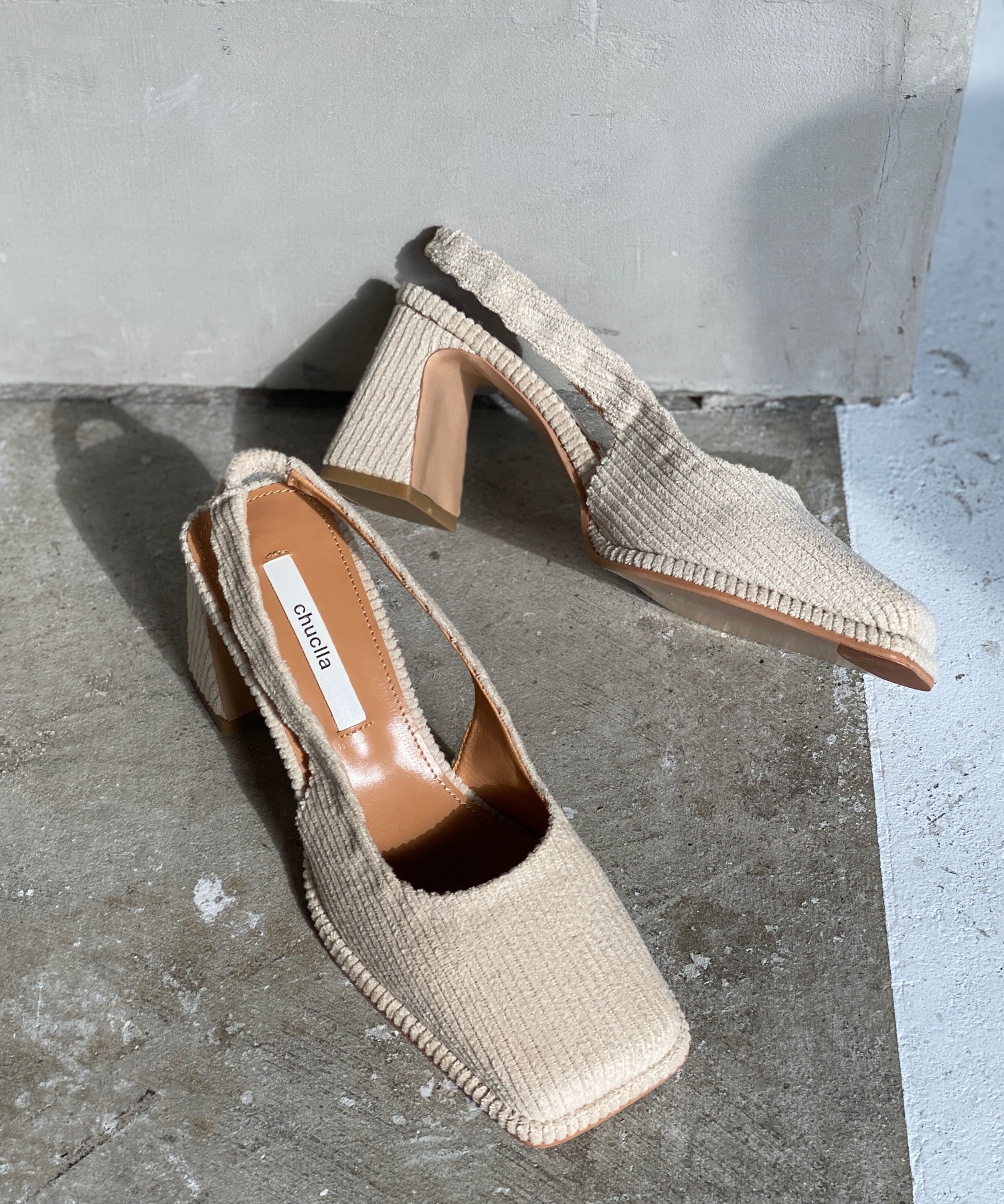 Corduroy back strap pumps chs21a032-ファッション通販サイト