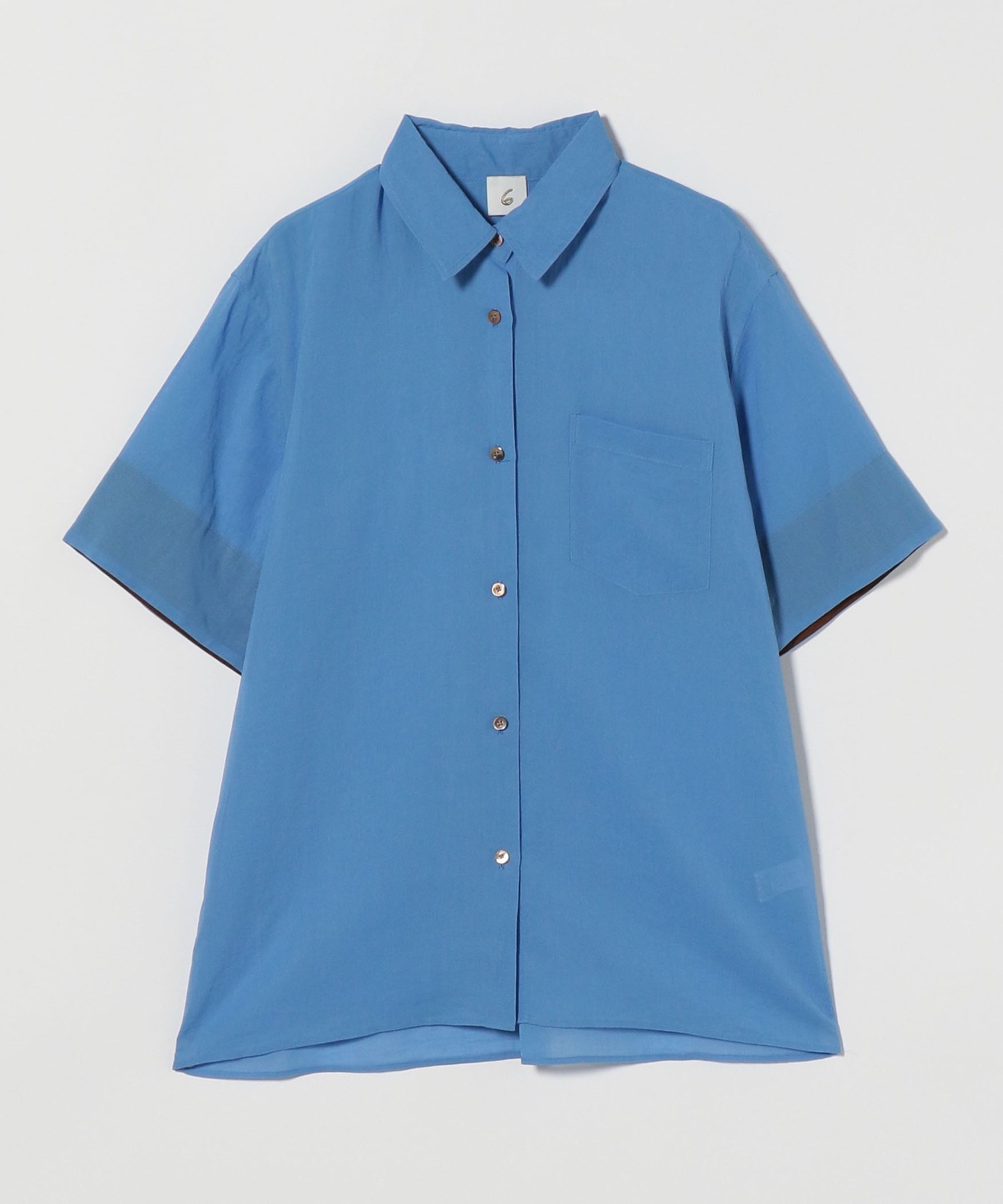 6(ROKU)＞スケ ショートスリーブ シャツ