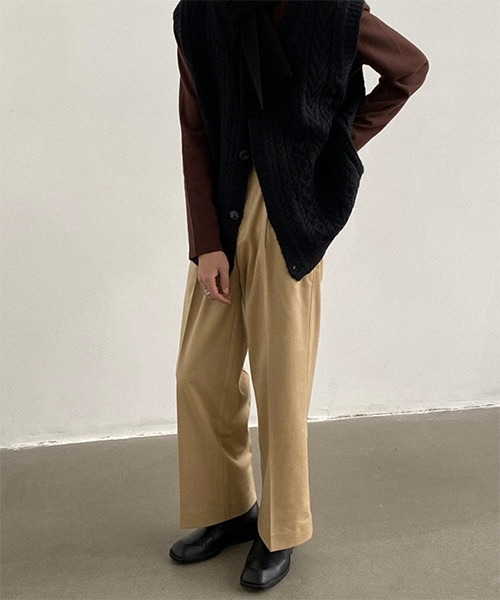 WB ORIGINALS】Center Pleated Wide Slacks WO21S315PT WESTBOY