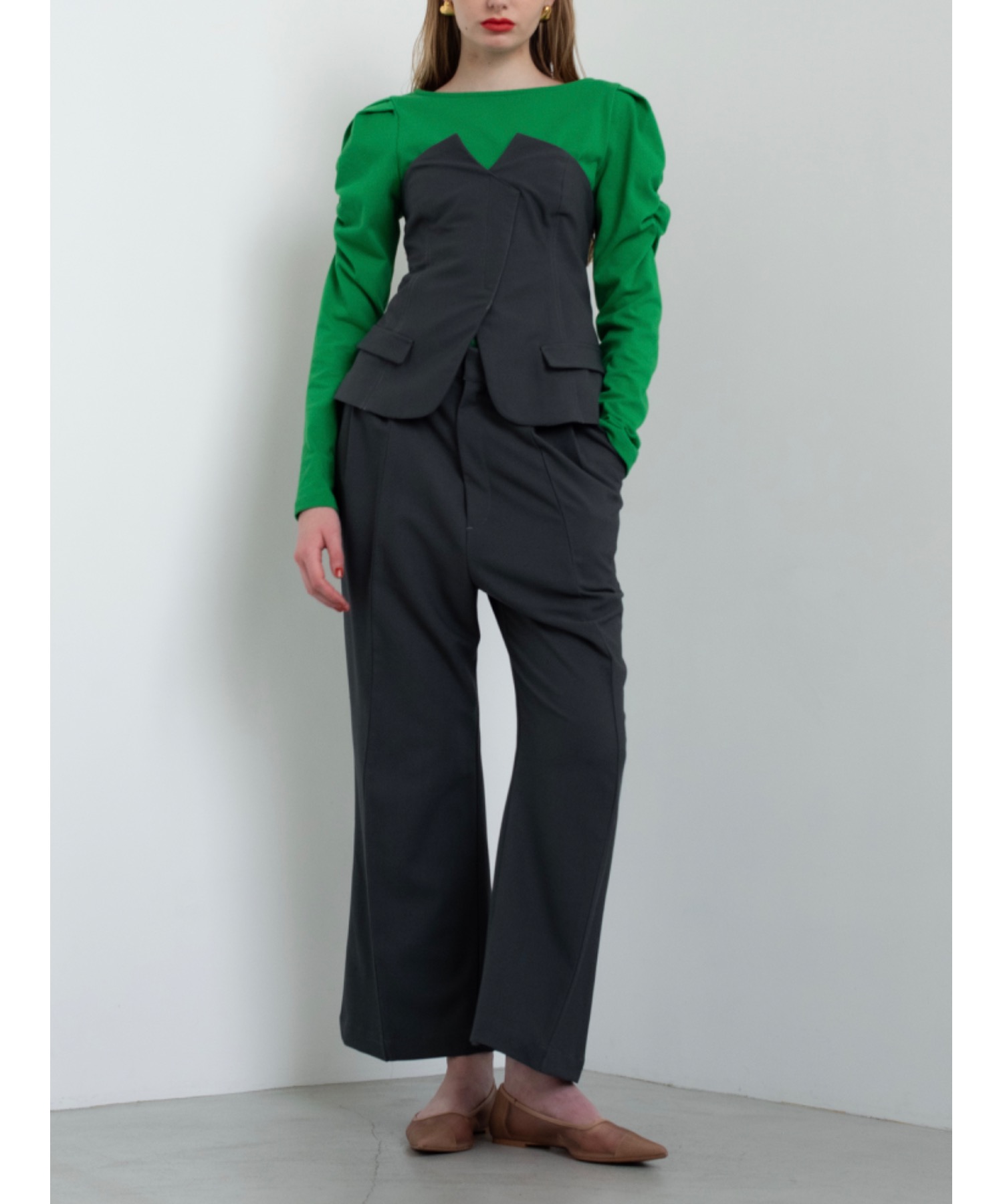 【Exclusive Line】bustier layered slacks