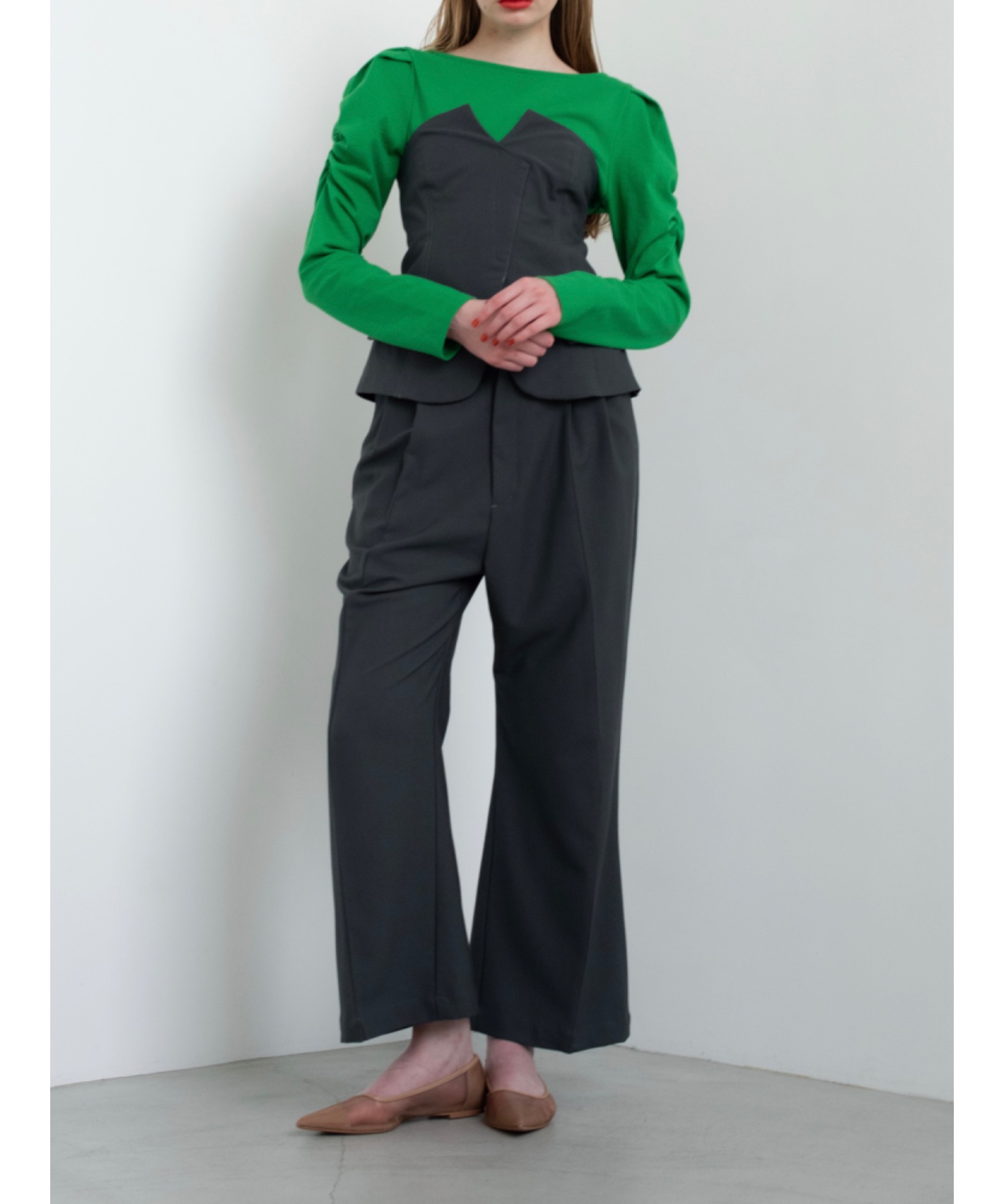 【Exclusive Line】bustier layered slacks