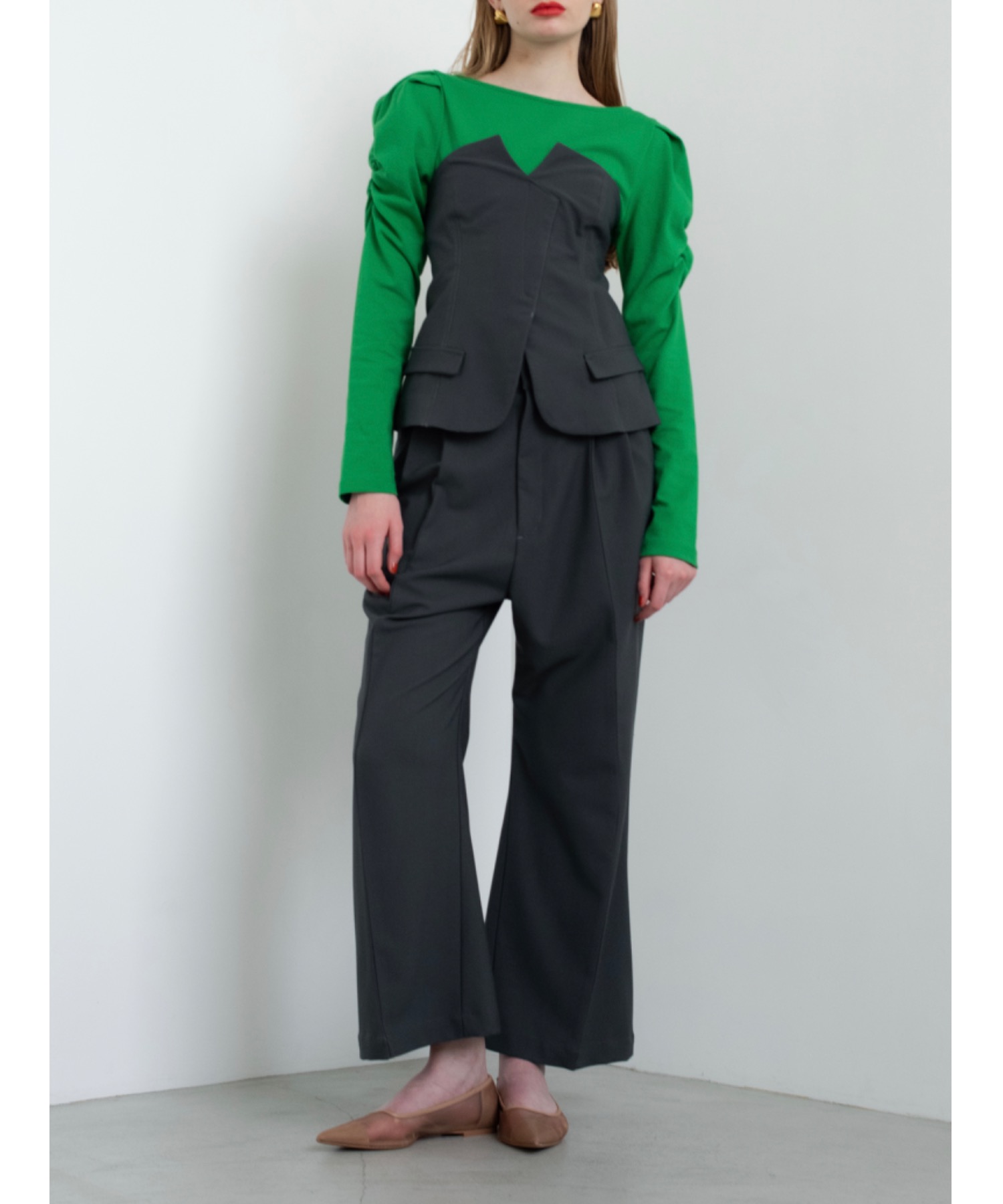 【Exclusive Line】bustier layered slacks