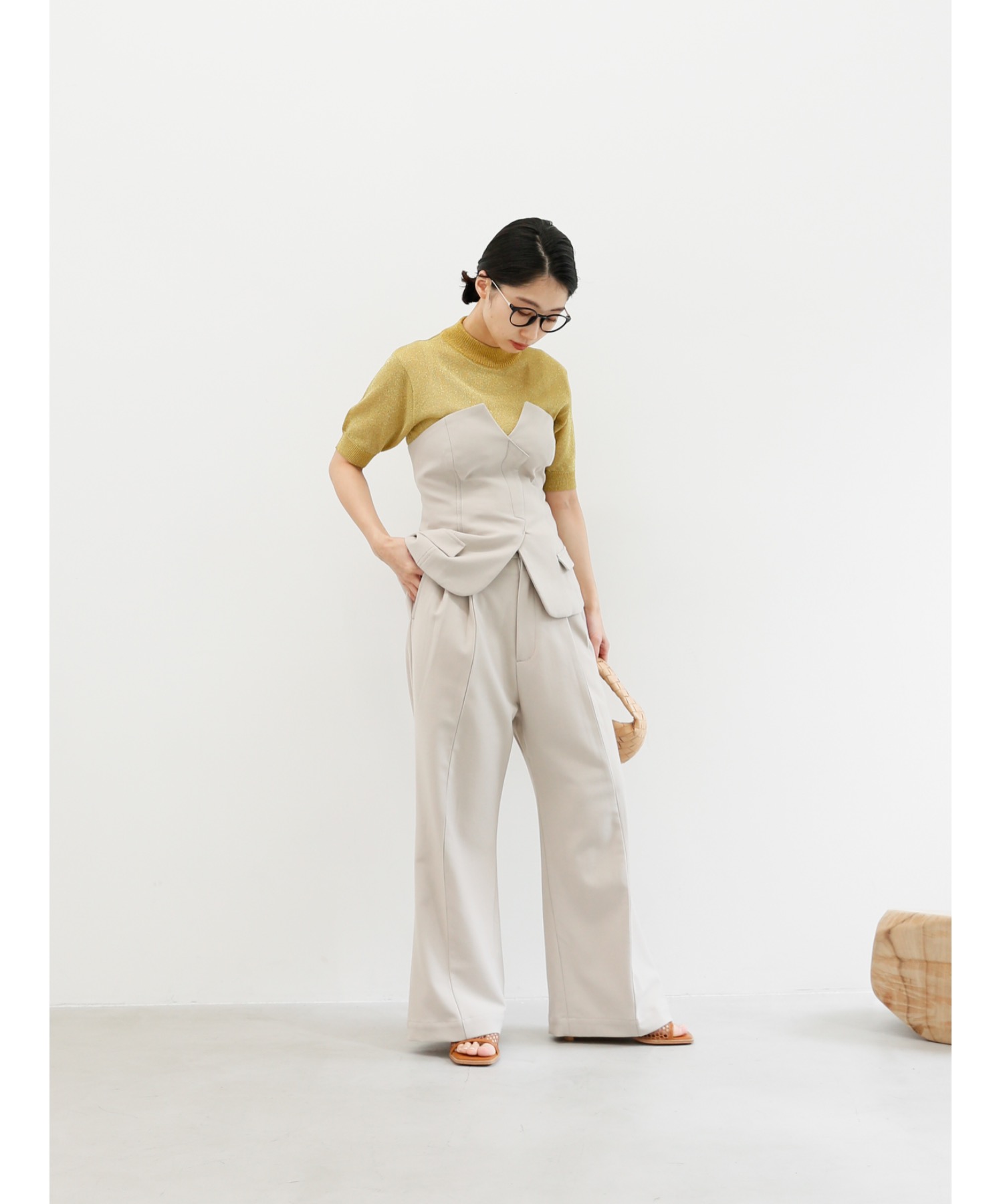 【Exclusive Line】bustier layered slacks