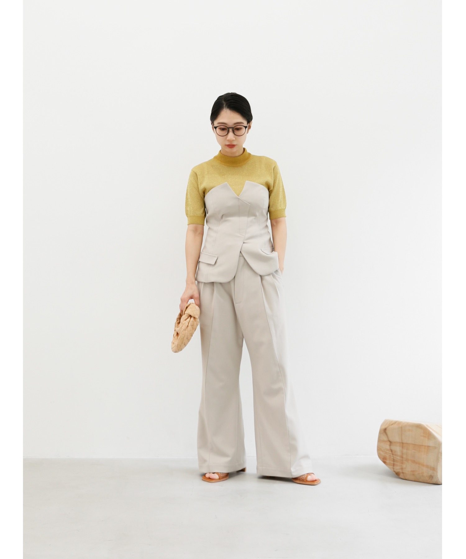 【Exclusive Line】bustier layered slacks