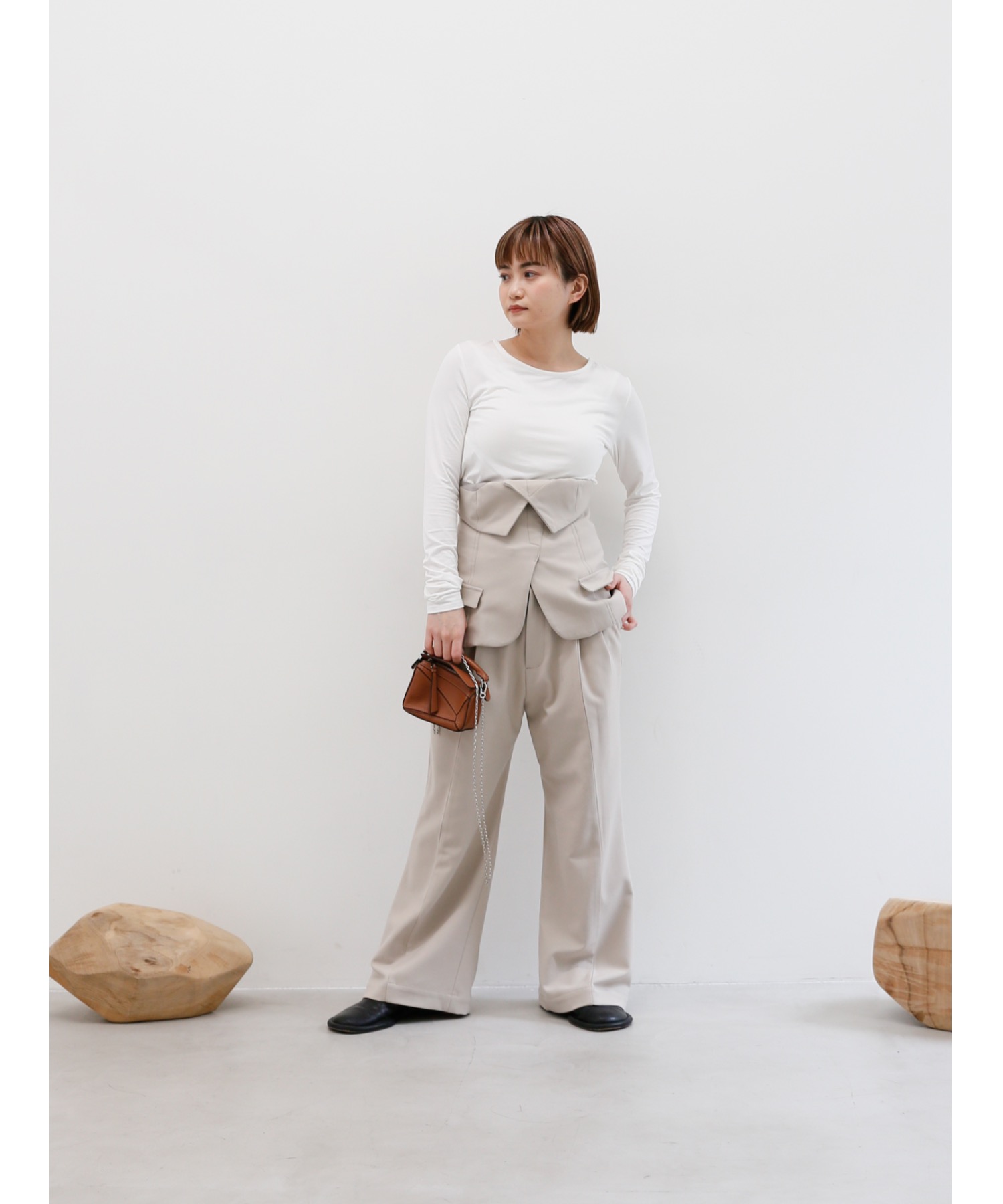 【Exclusive Line】bustier layered slacks