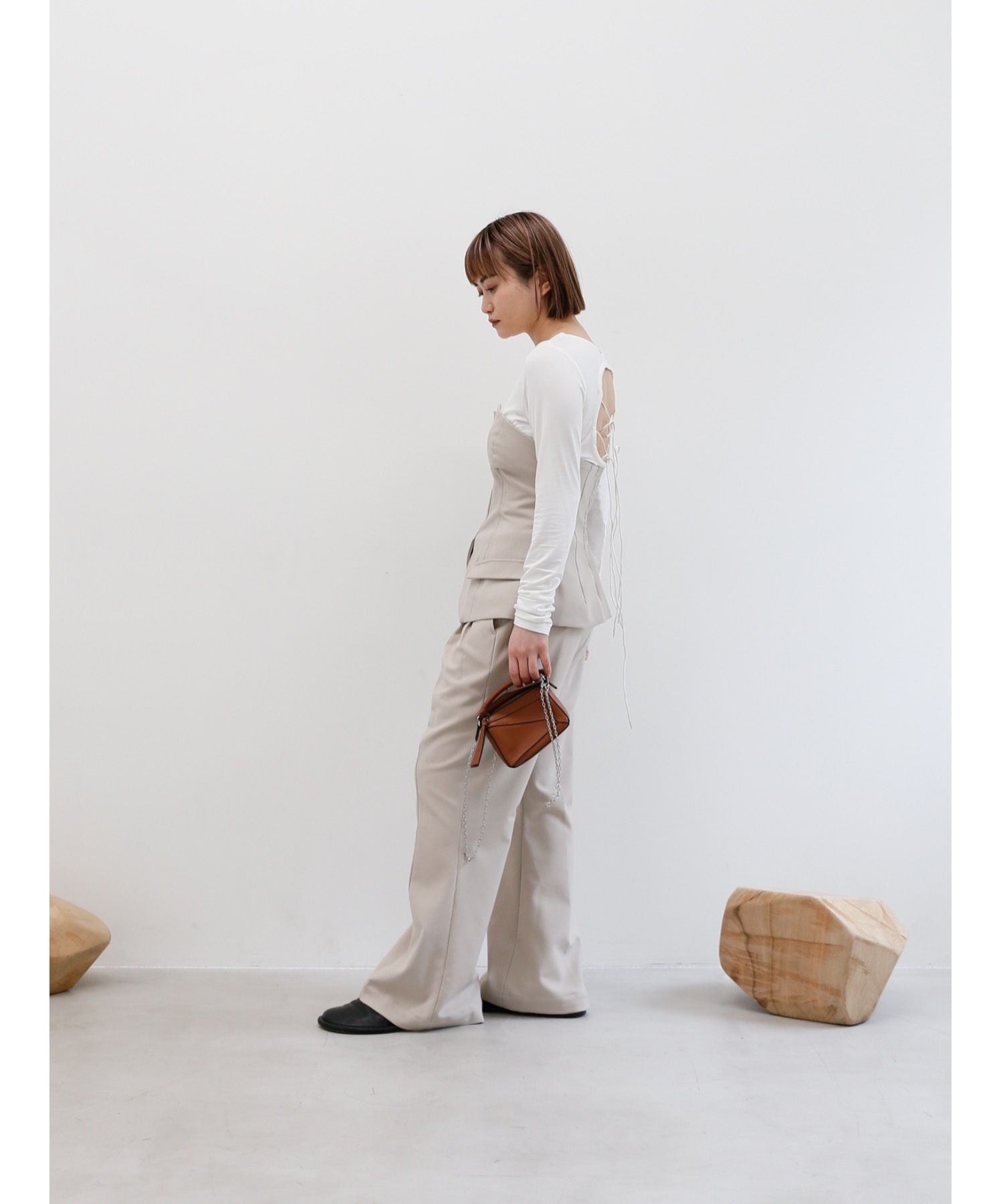 【Exclusive Line】bustier layered slacks