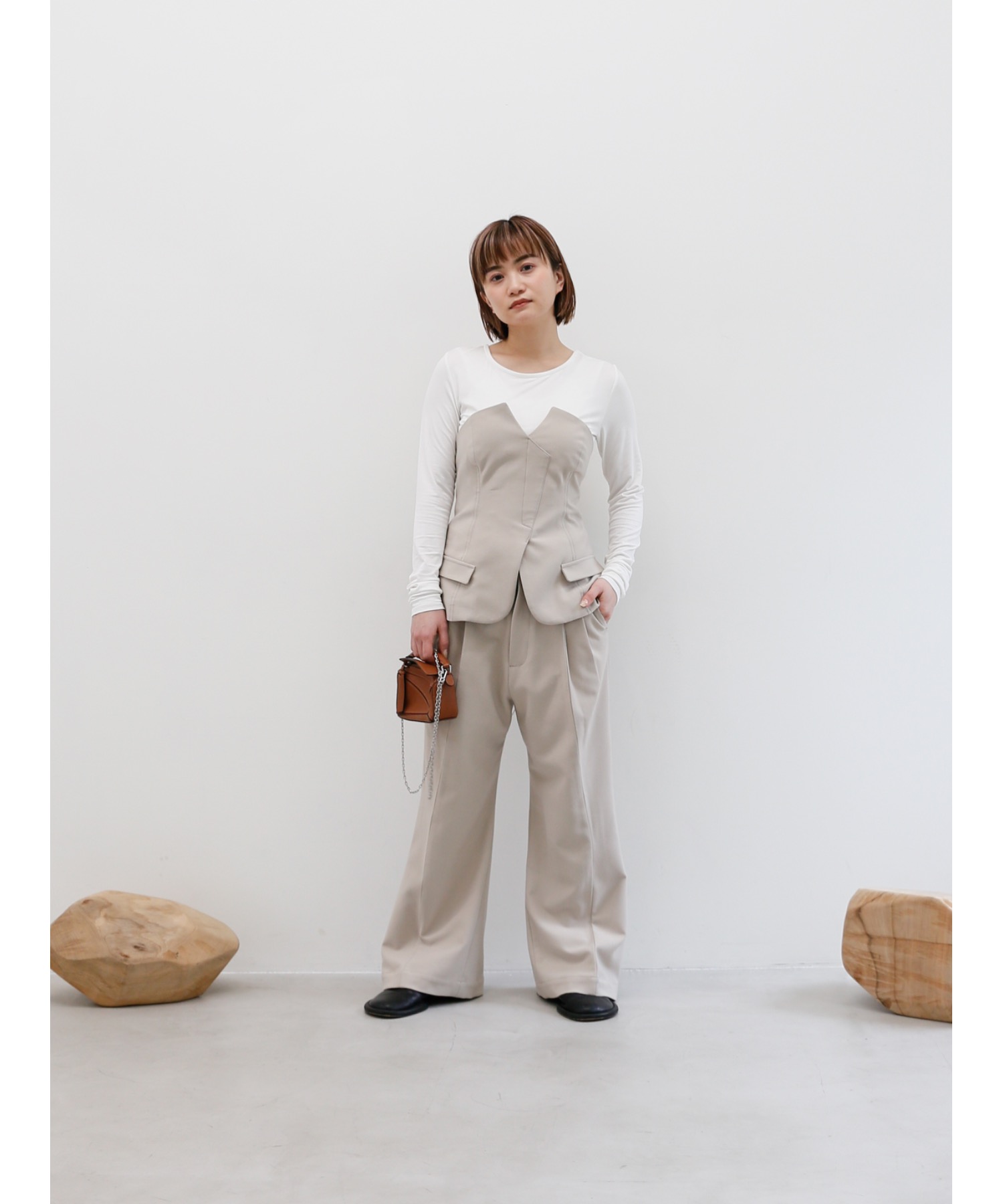【Exclusive Line】bustier layered slacks