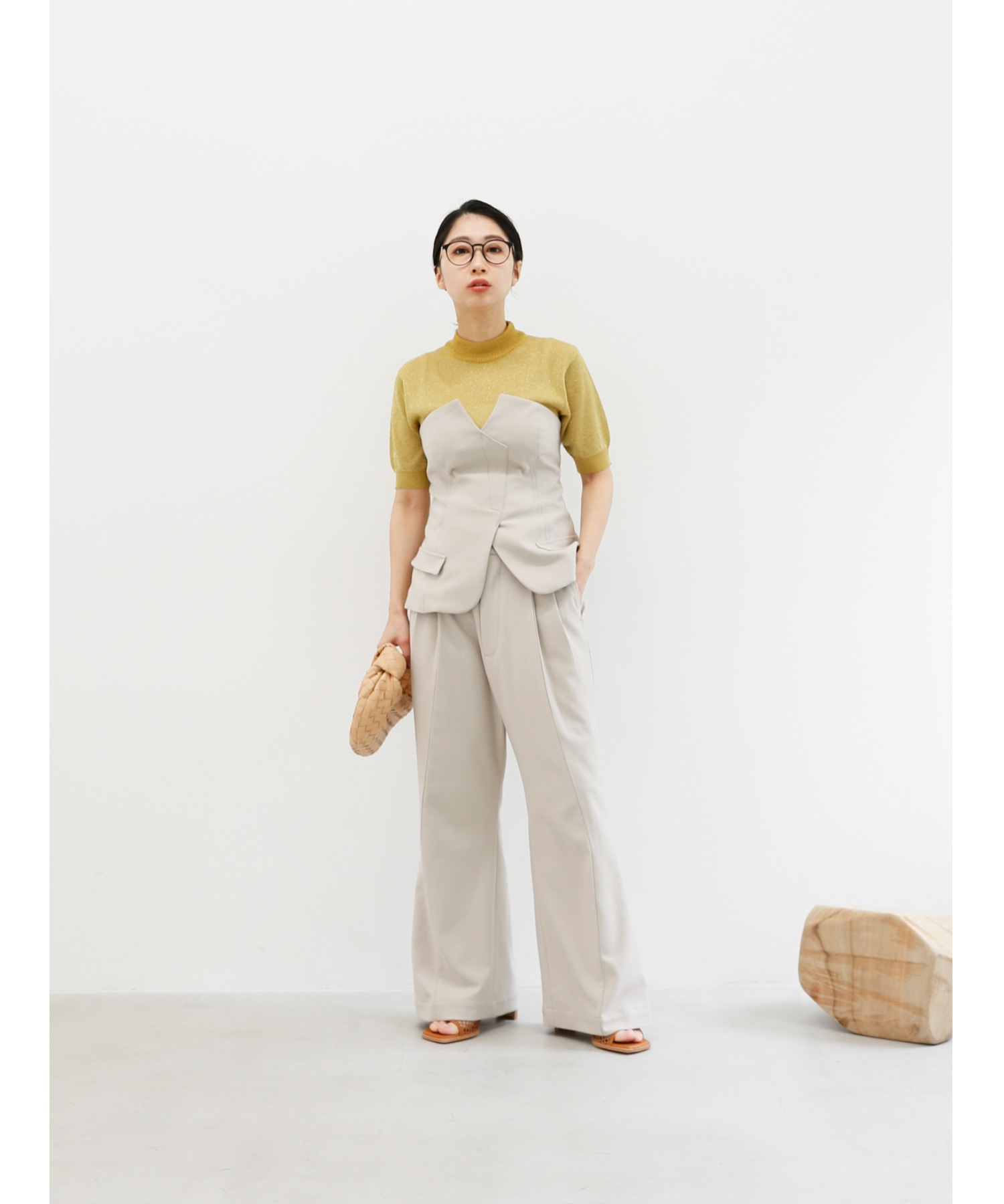 【Exclusive Line】bustier layered slacks