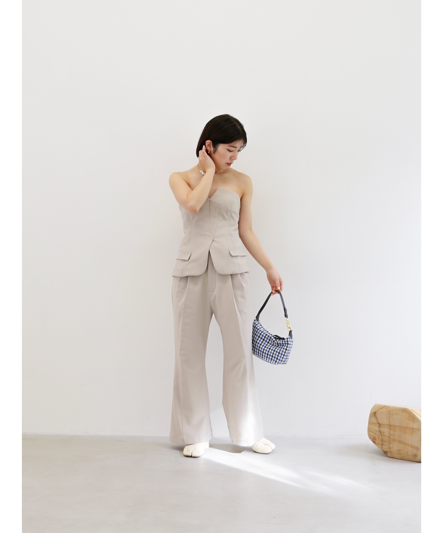 【Exclusive Line】bustier layered slacks
