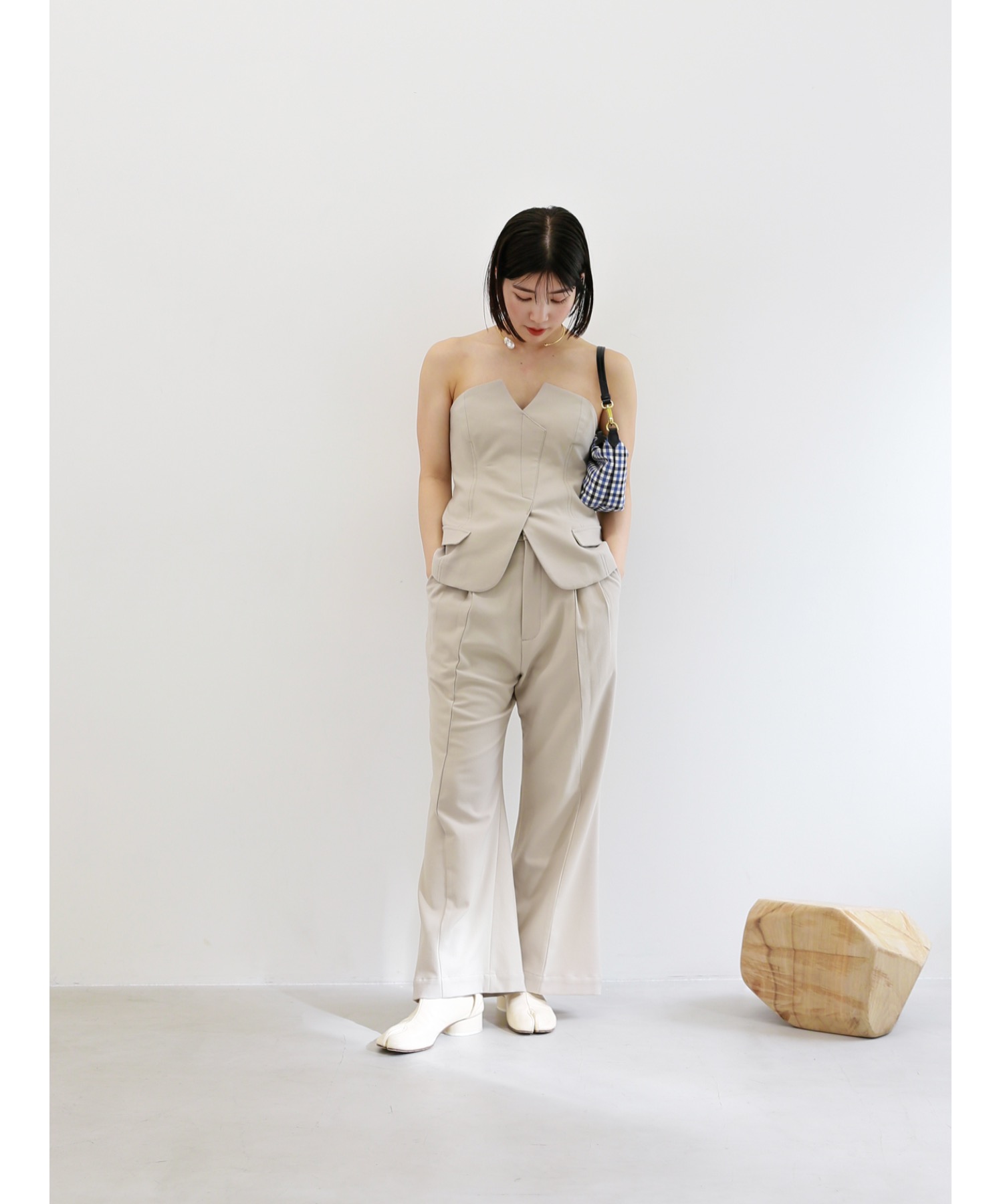 【Exclusive Line】bustier layered slacks