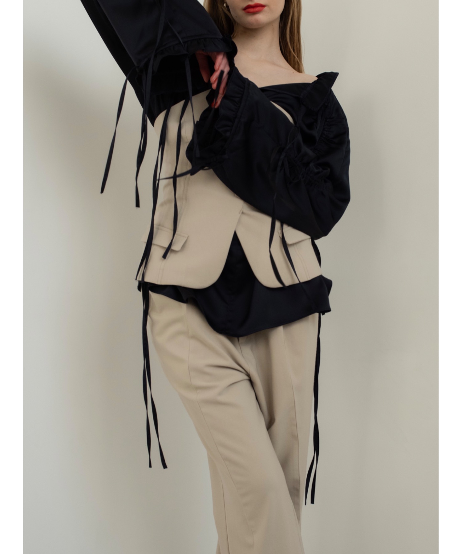 【Exclusive Line】bustier layered slacks