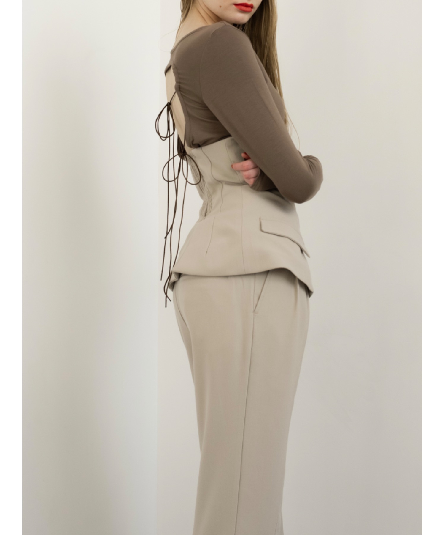 【Exclusive Line】bustier layered slacks