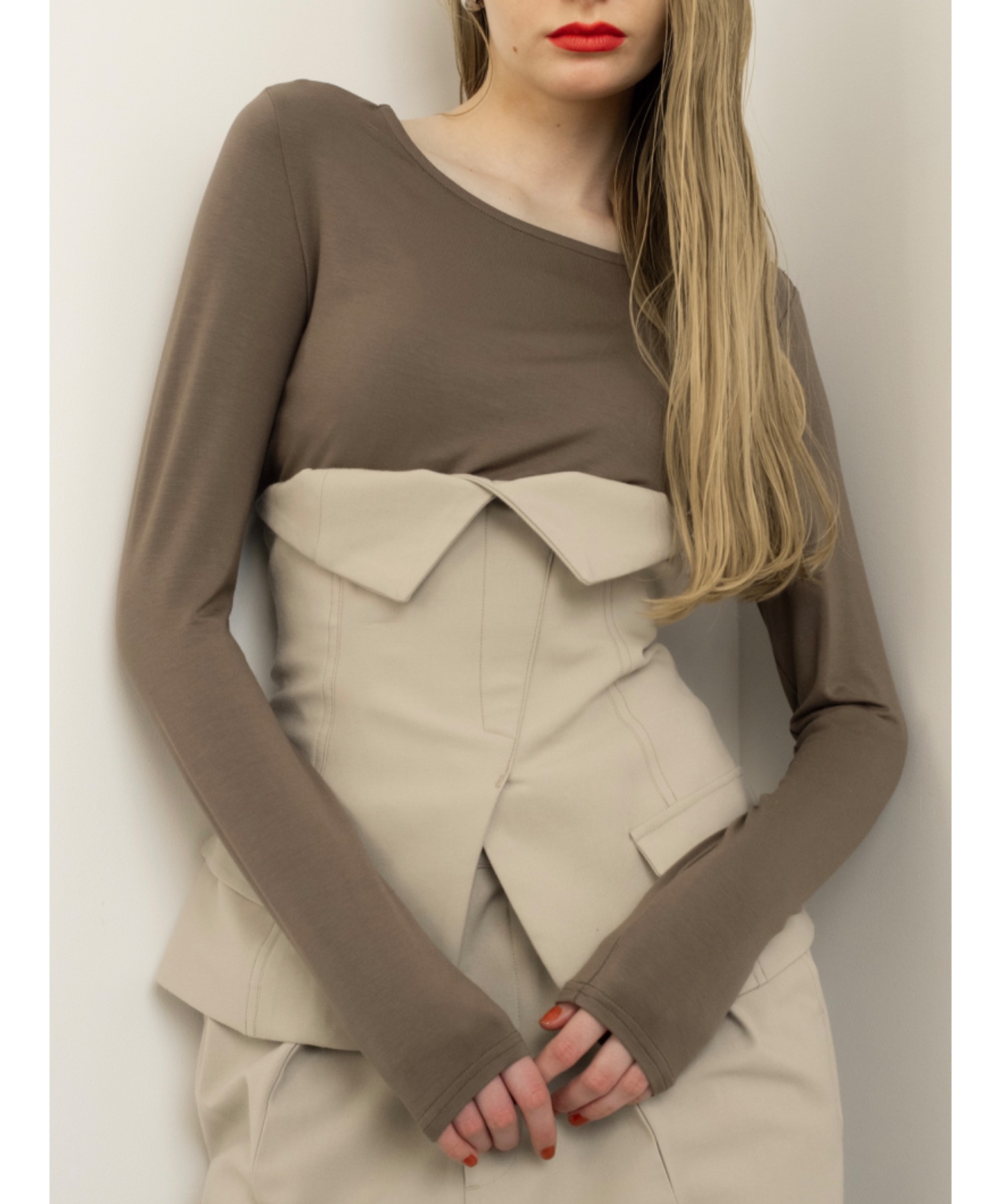 【Exclusive Line】bustier layered slacks